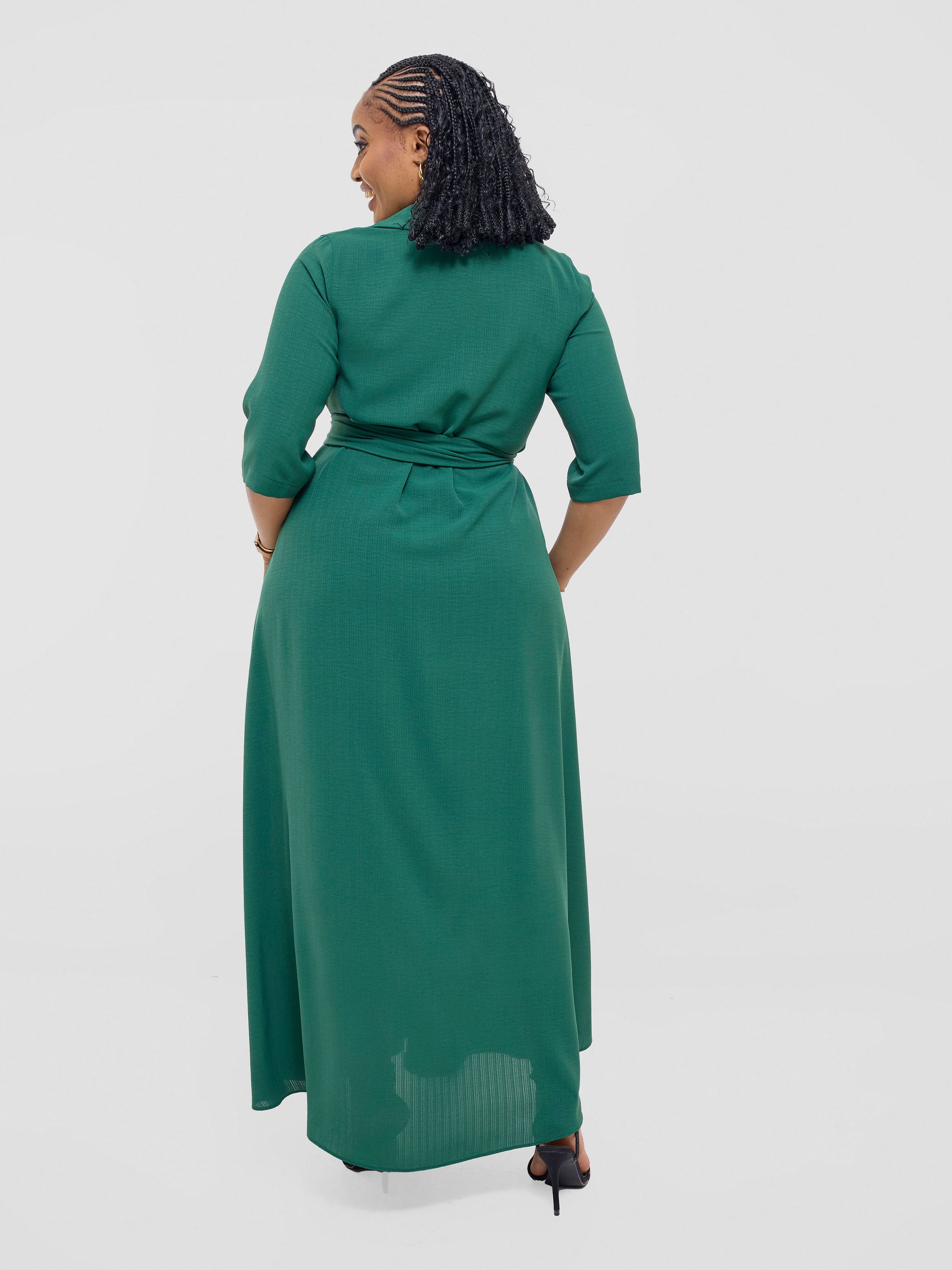 Vivo Yumi Maxi Shirt Dress - Green