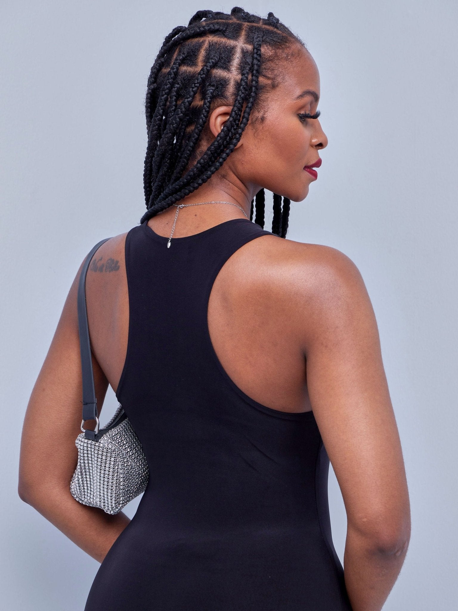 Popular 21 Racer Front & Back Mini Dress - Black - Shopzetu