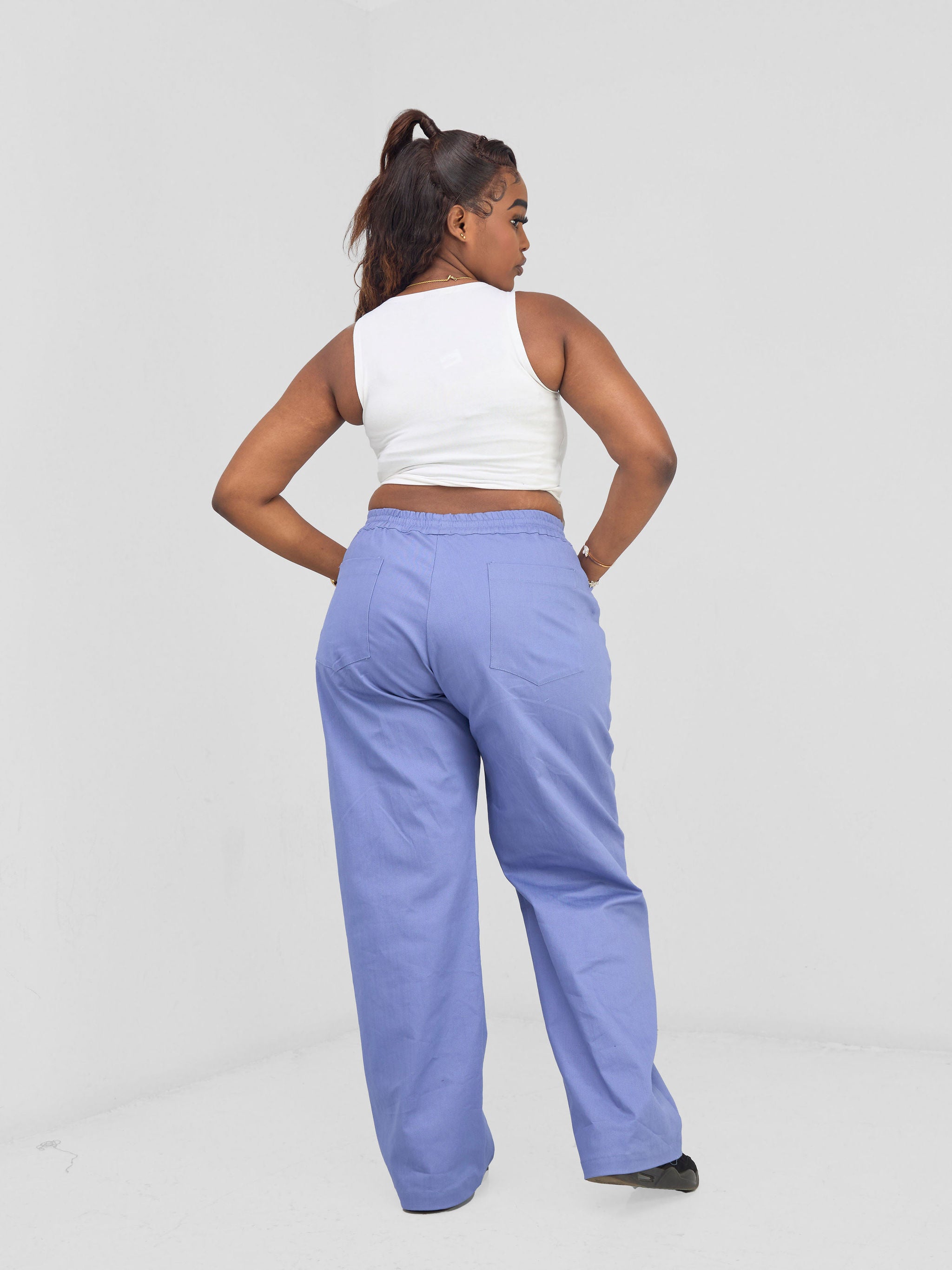 Zoya Banda Halter Neck Assymetrical Crop Top - White