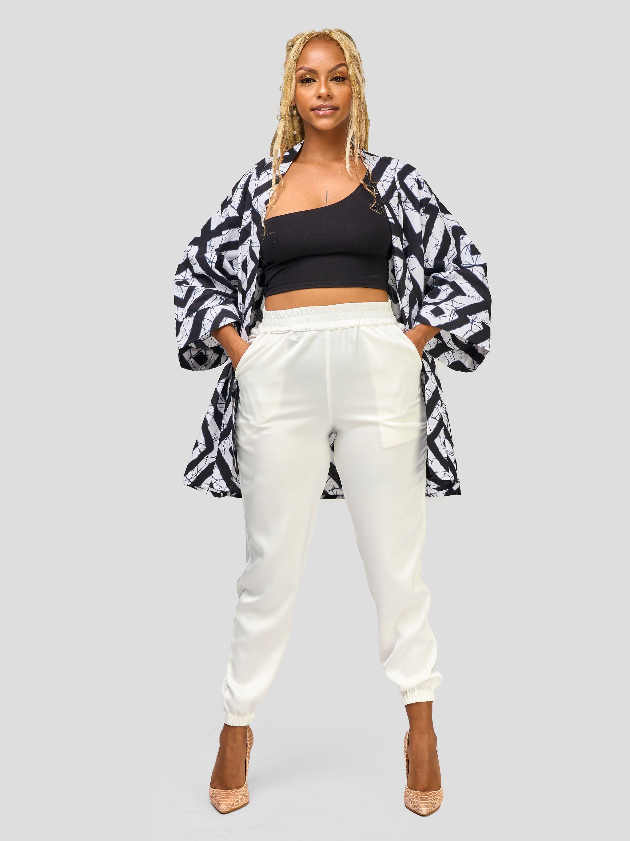 Vivo Nimali Satin Joggers - White