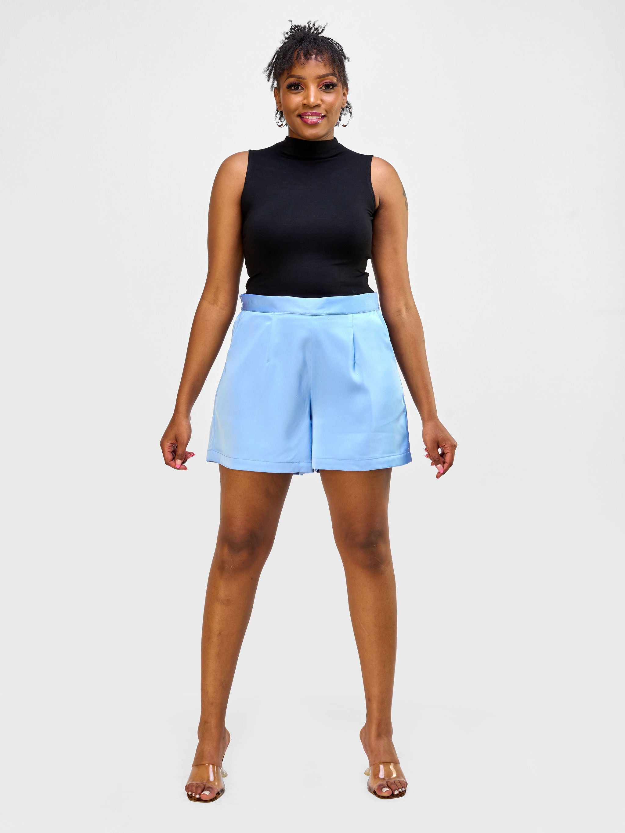 Vivo Nimali Satin Shorts - Blue