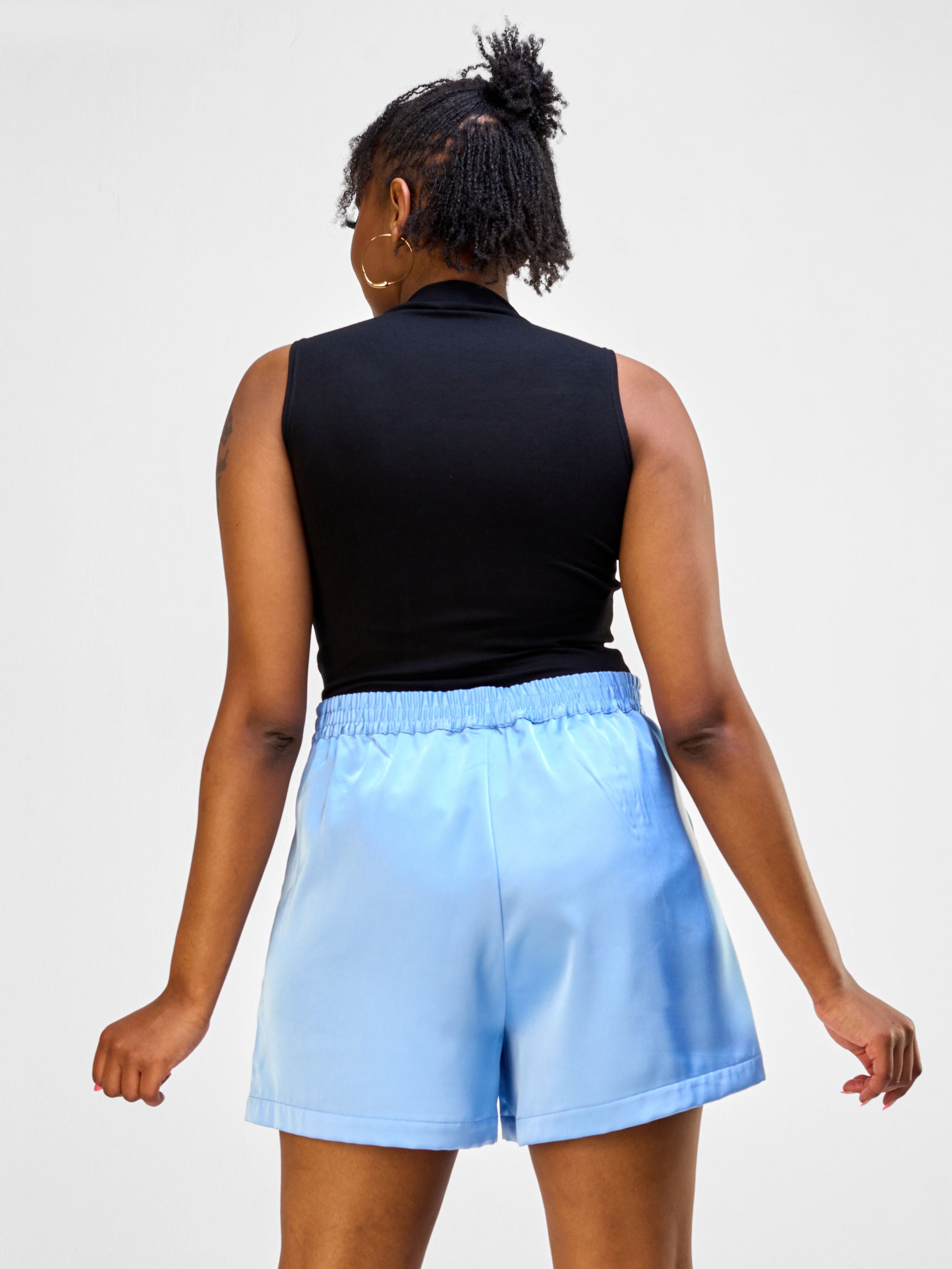 Vivo Nimali Satin Shorts - Blue