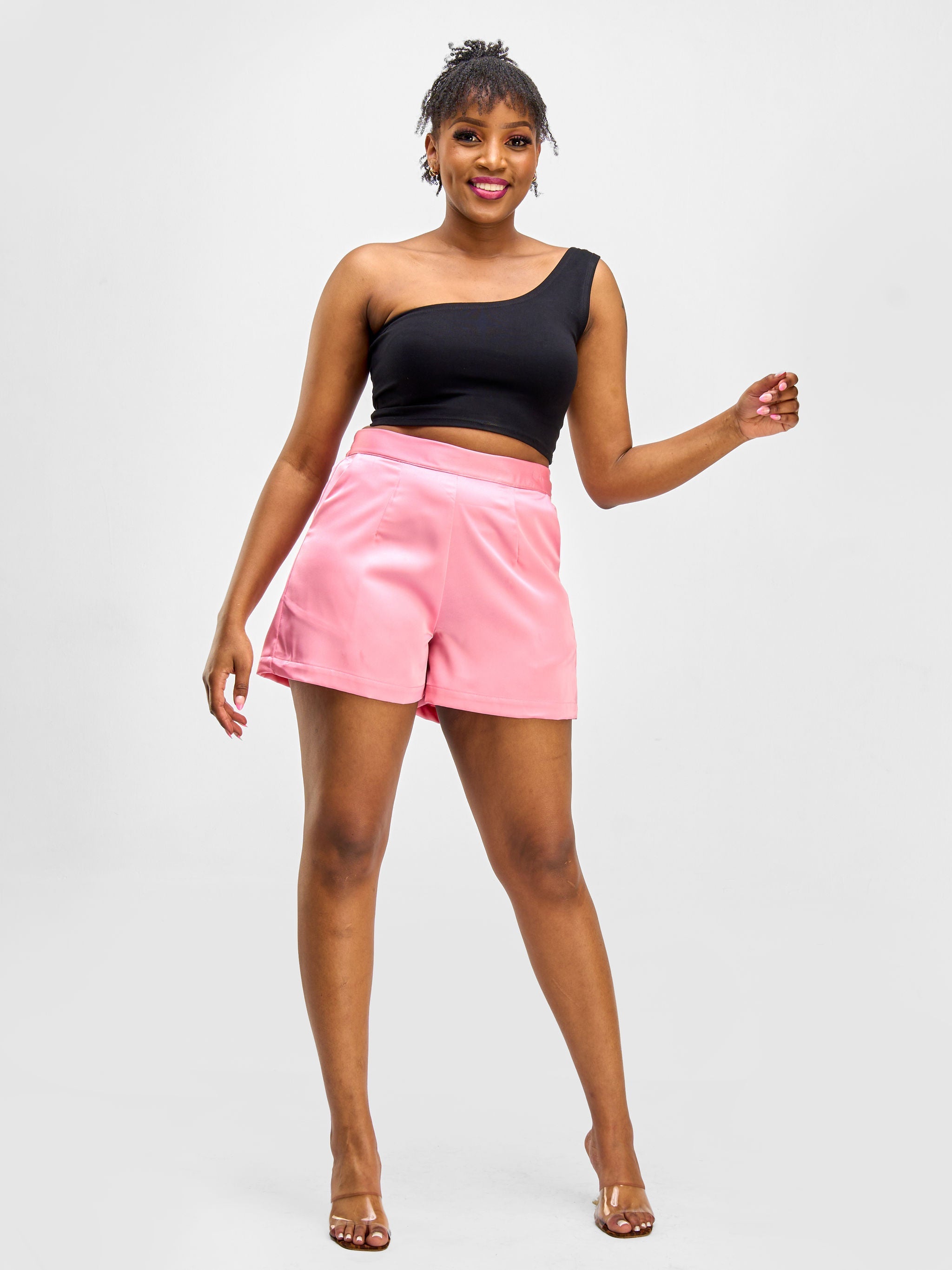 Vivo Nimali Satin Shorts - Pink