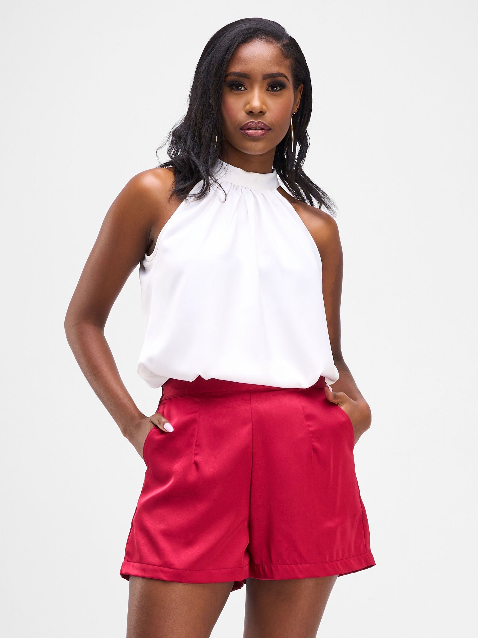 Vivo Nimali Satin Shorts - Red