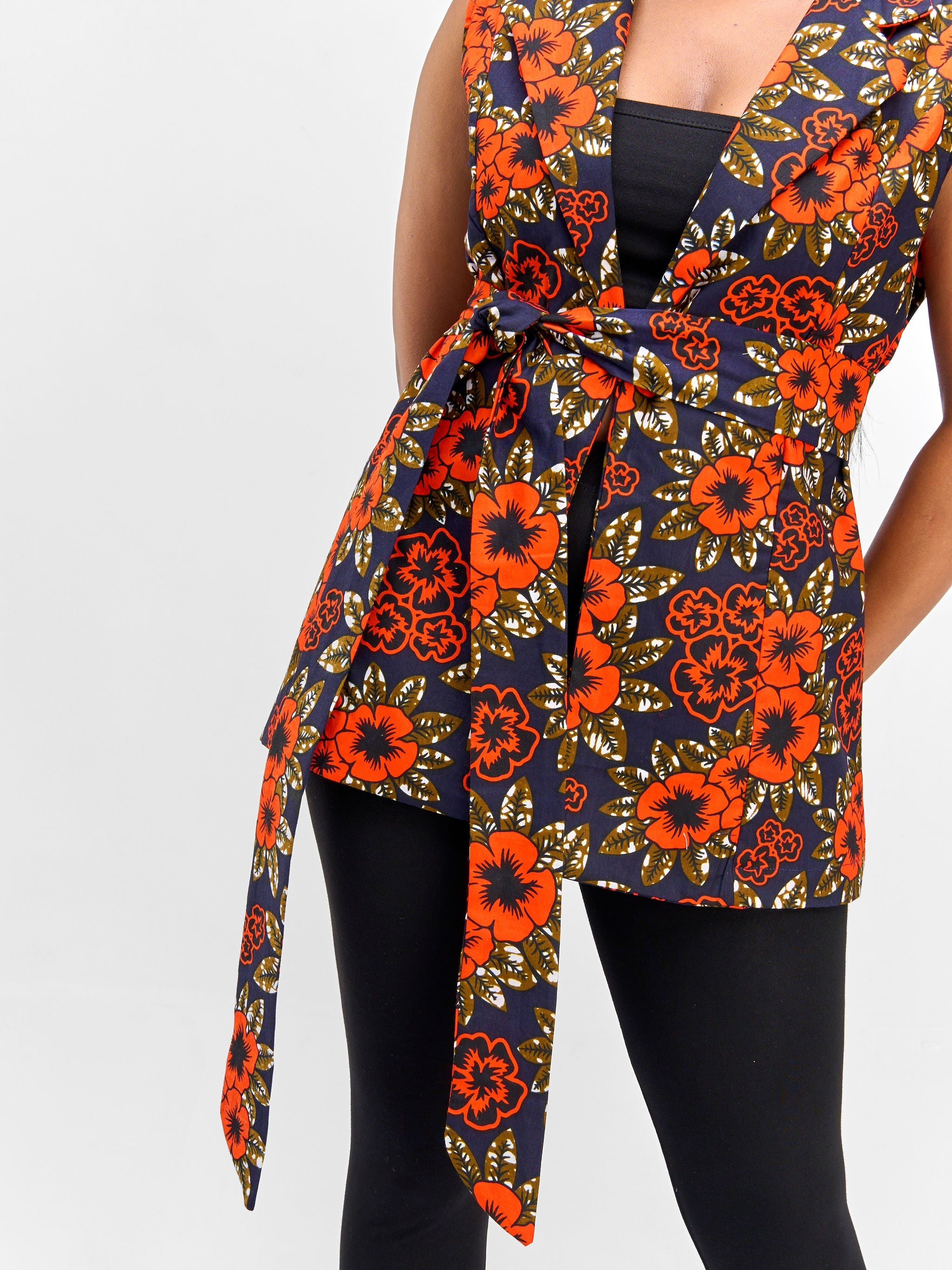 Vivo Safari Sleeveless Blazer - Manda