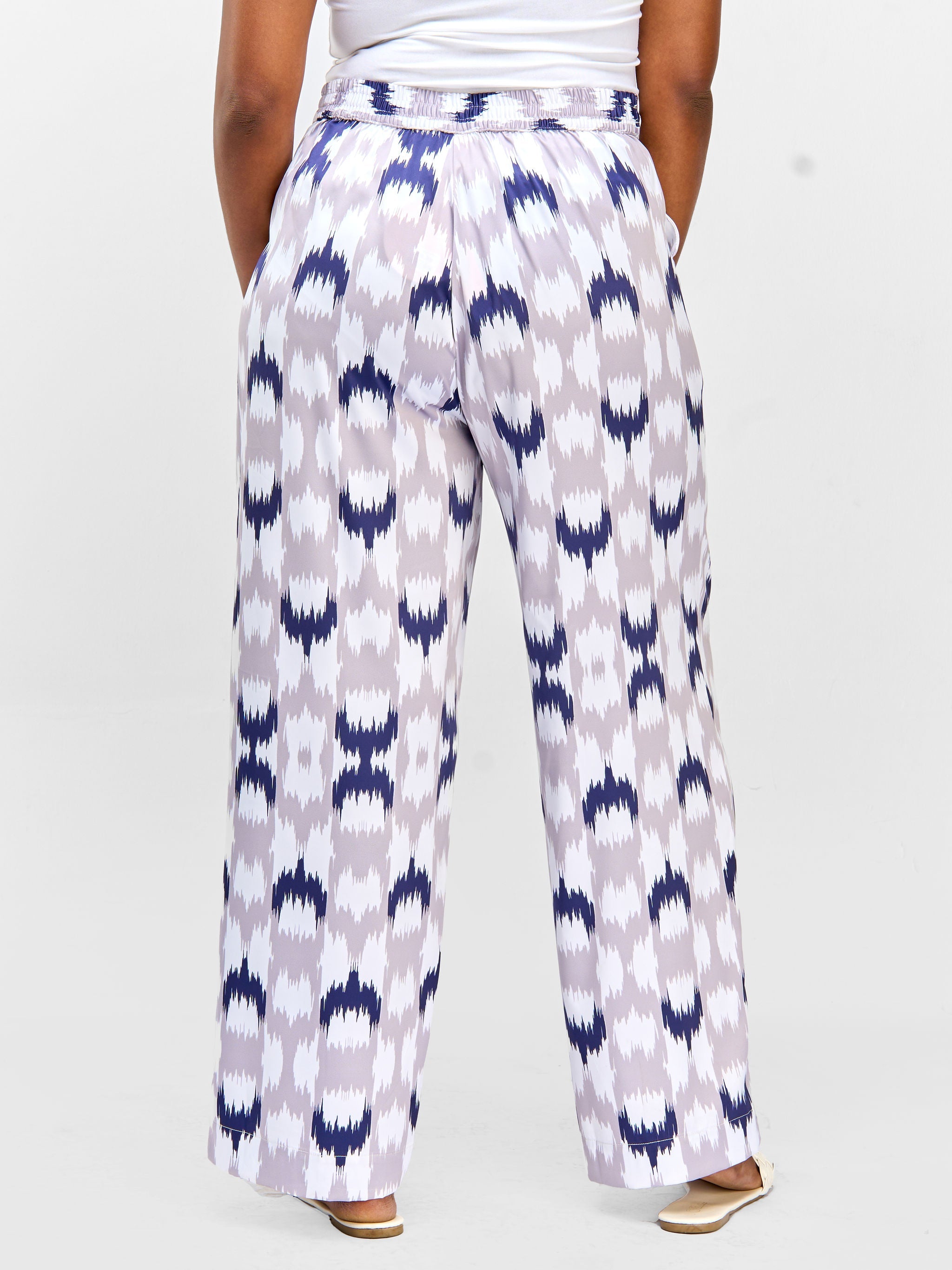 Vivo Nimali Satin Wide-Leg Pants - Wingu