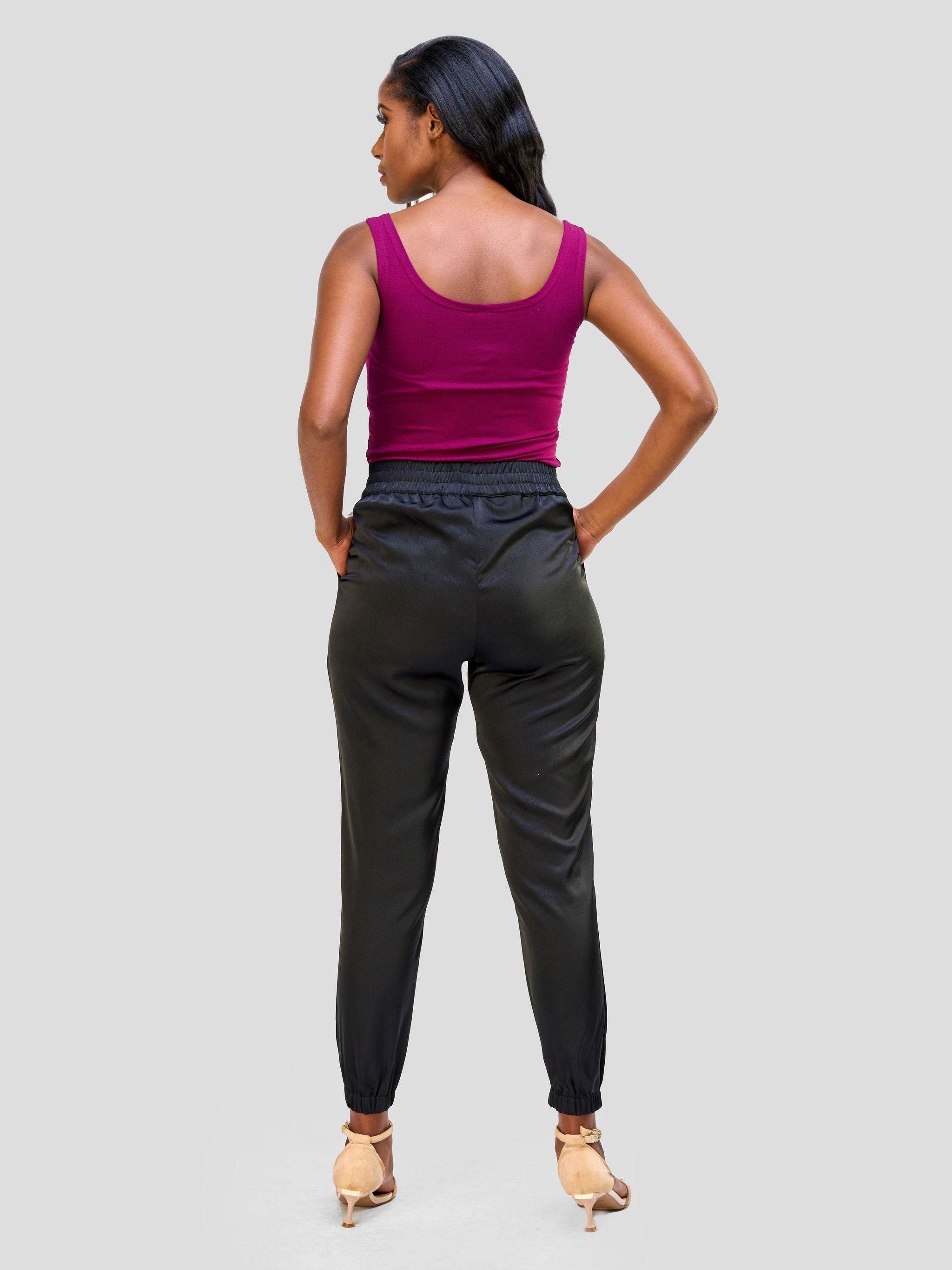 Vivo Nimali Satin Joggers - Black