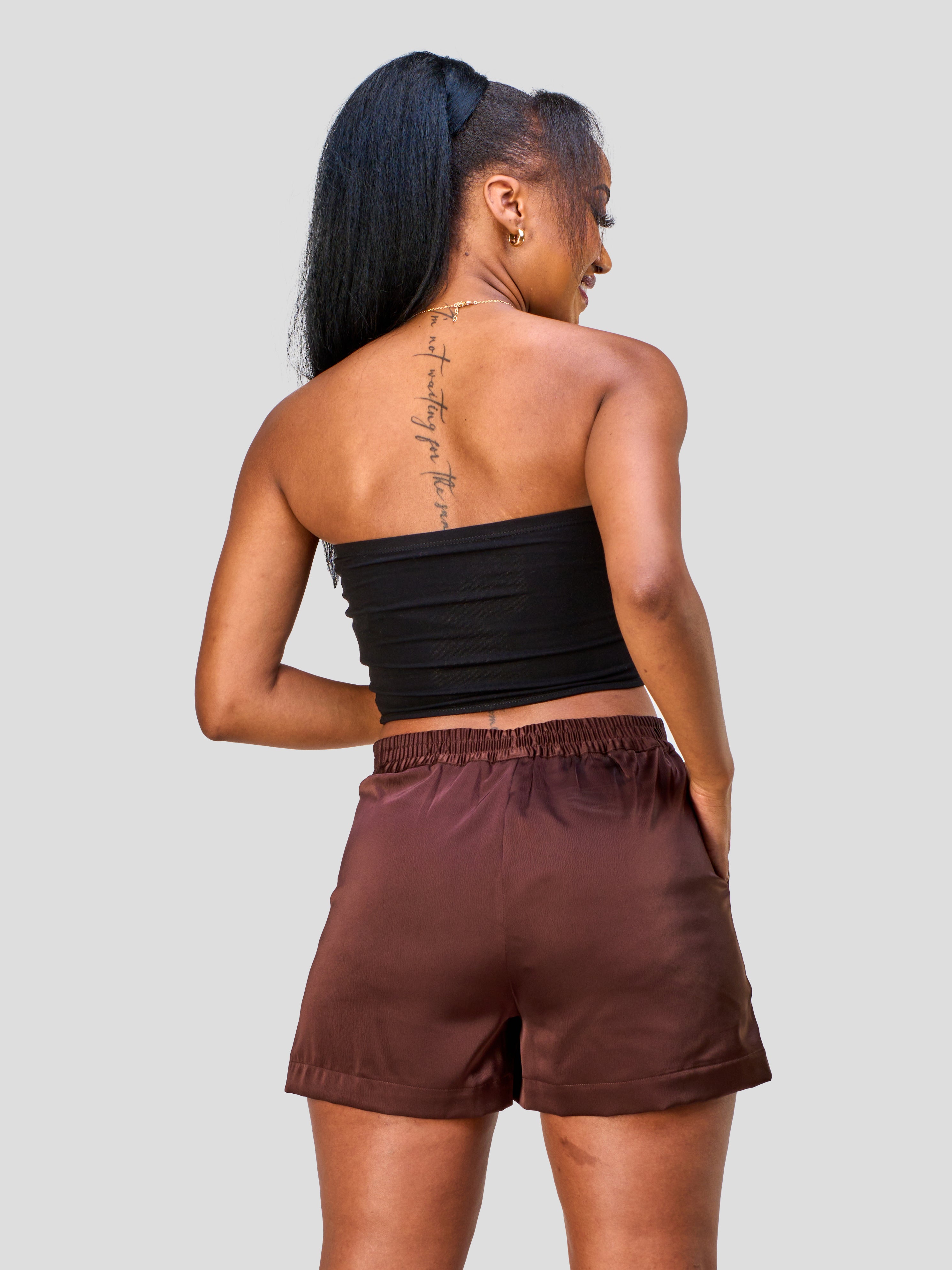 Vivo Nimali Satin Shorts - Brown