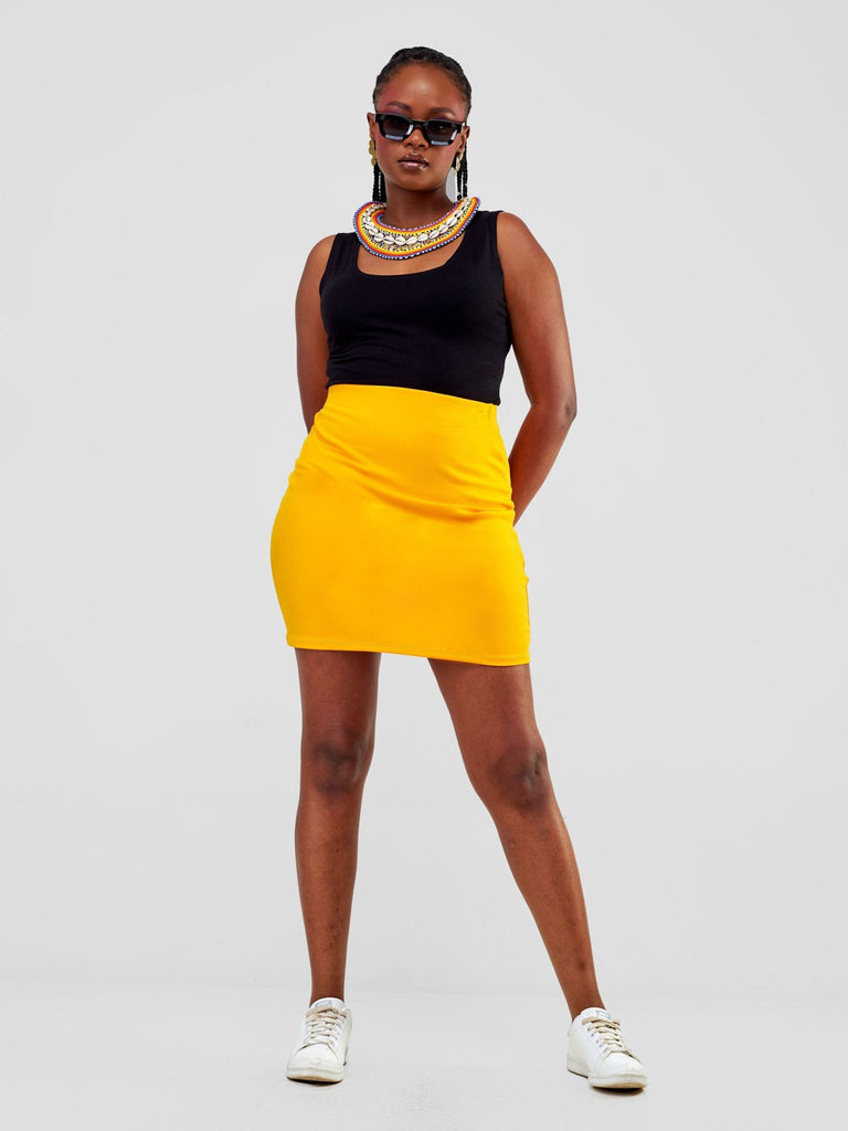 Zoya Party Mini Skirt - Safron - Shopzetu