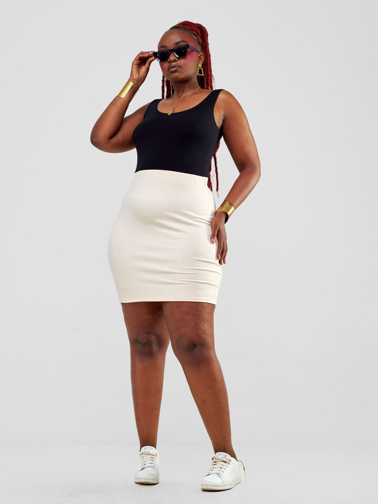 Zoya Party Mini Skirt - Buttermilk - Shopzetu