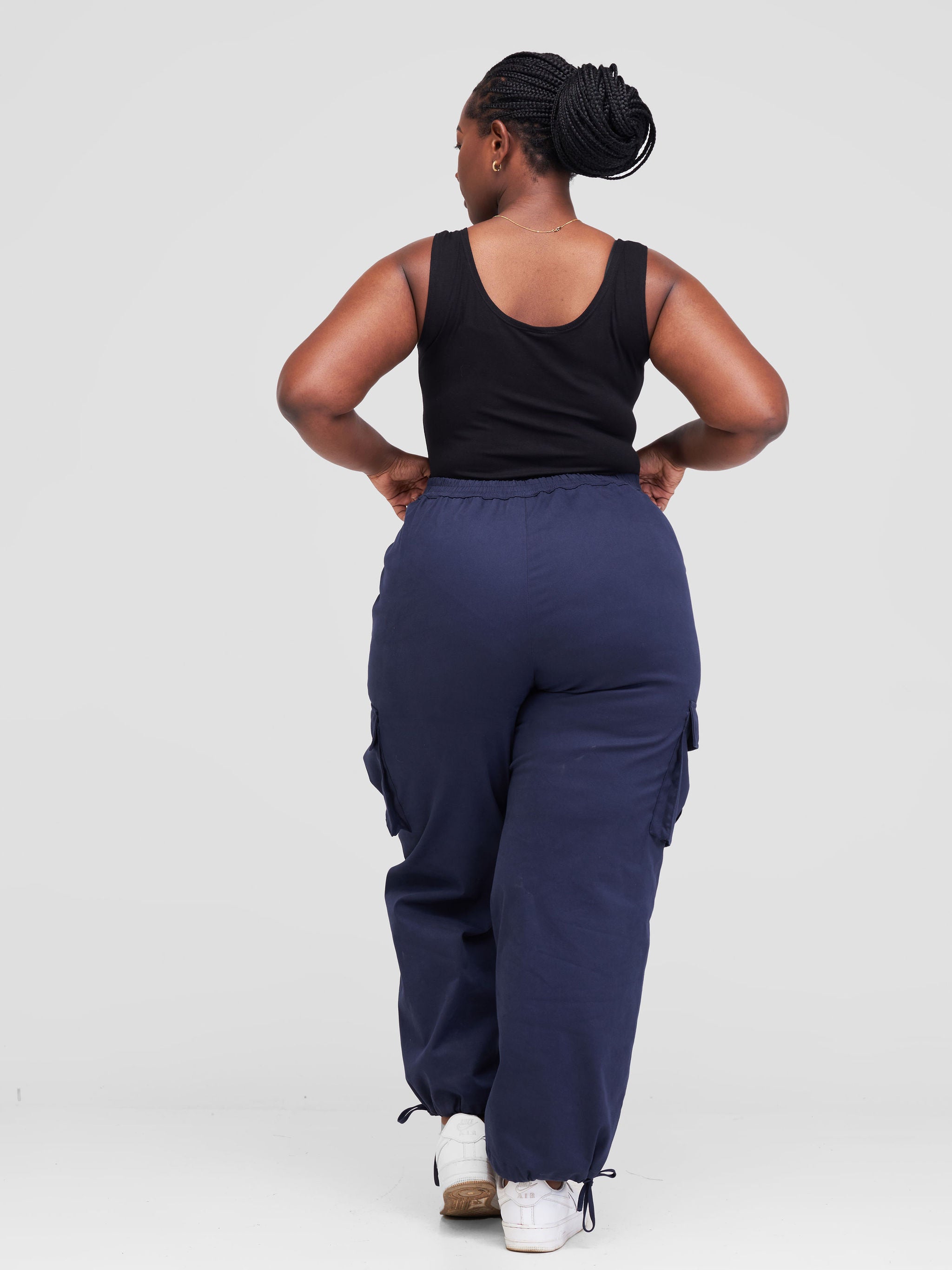 Safari Anga Drawstring Cargo Pants - Navy Blue