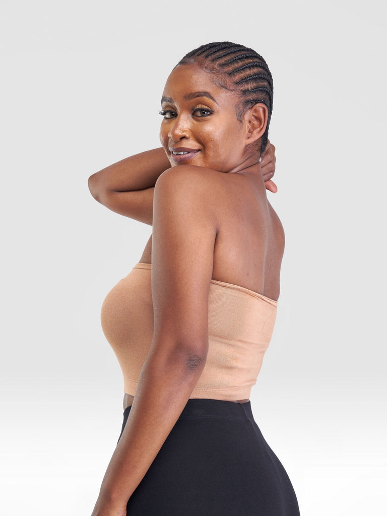 Zoya Basic Jersey Bandeau - Tan - Shopzetu