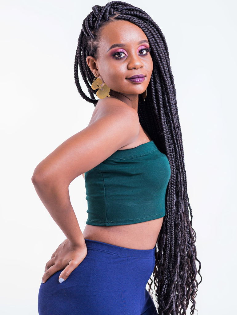 Zoya Basic Jersey Bandeau - Dark Green - Shop Zetu Kenya