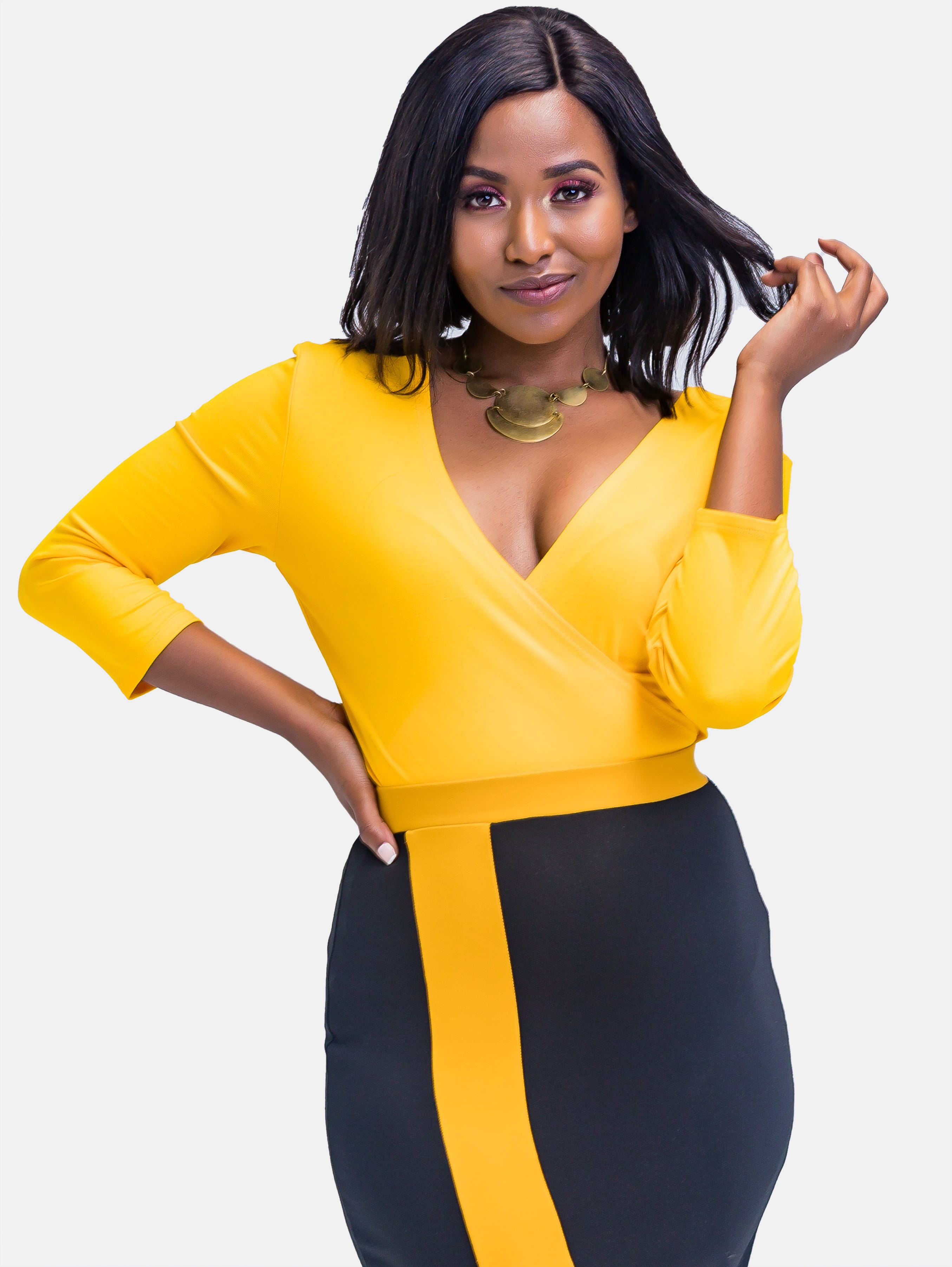 Sowairina ZaRa Crossover Bodysuit (Special offer) - Yellow