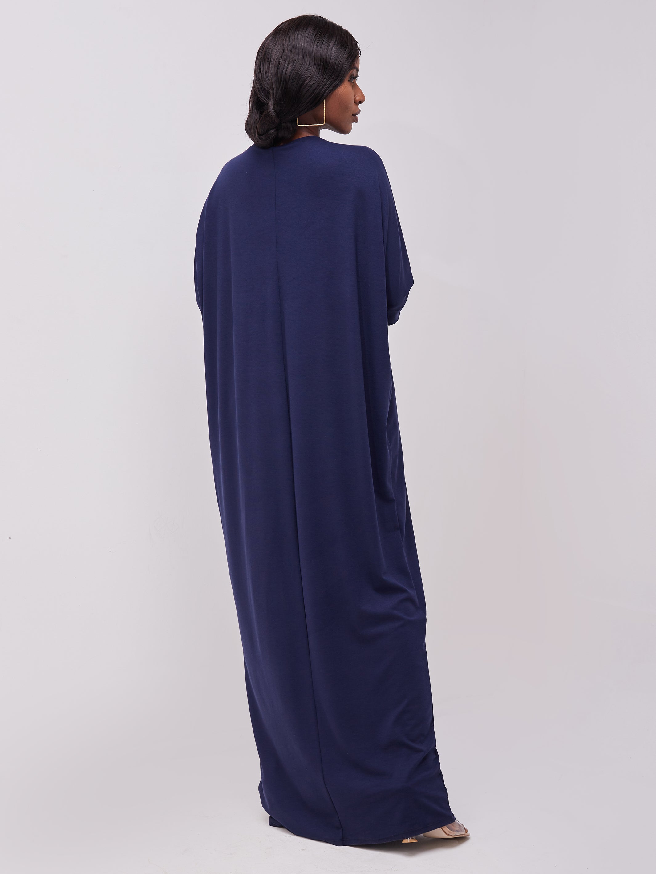Vivo Basic Dolman Maxi Dress - Navy Blue