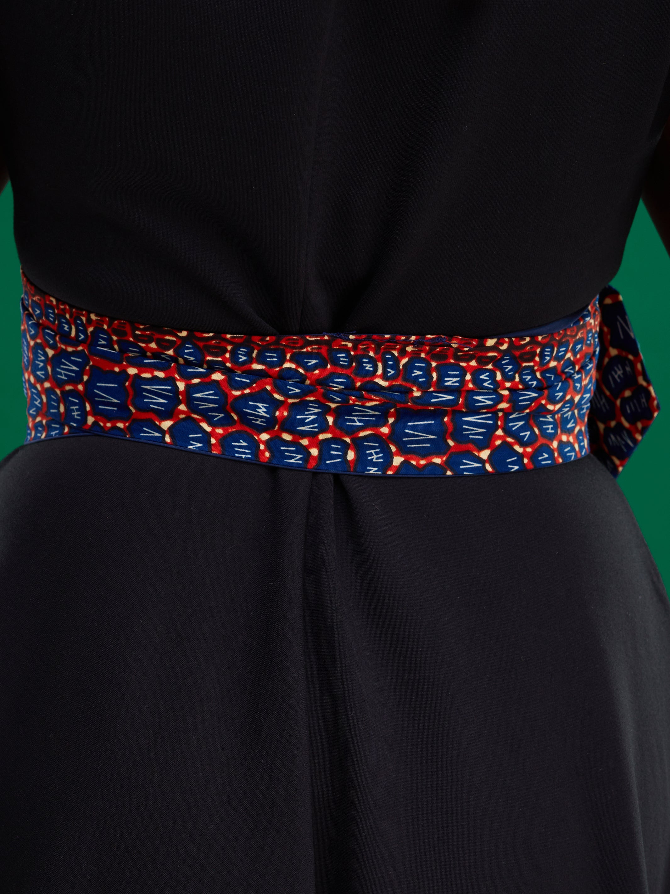 Safari Huru Belt - Navy / Red Print