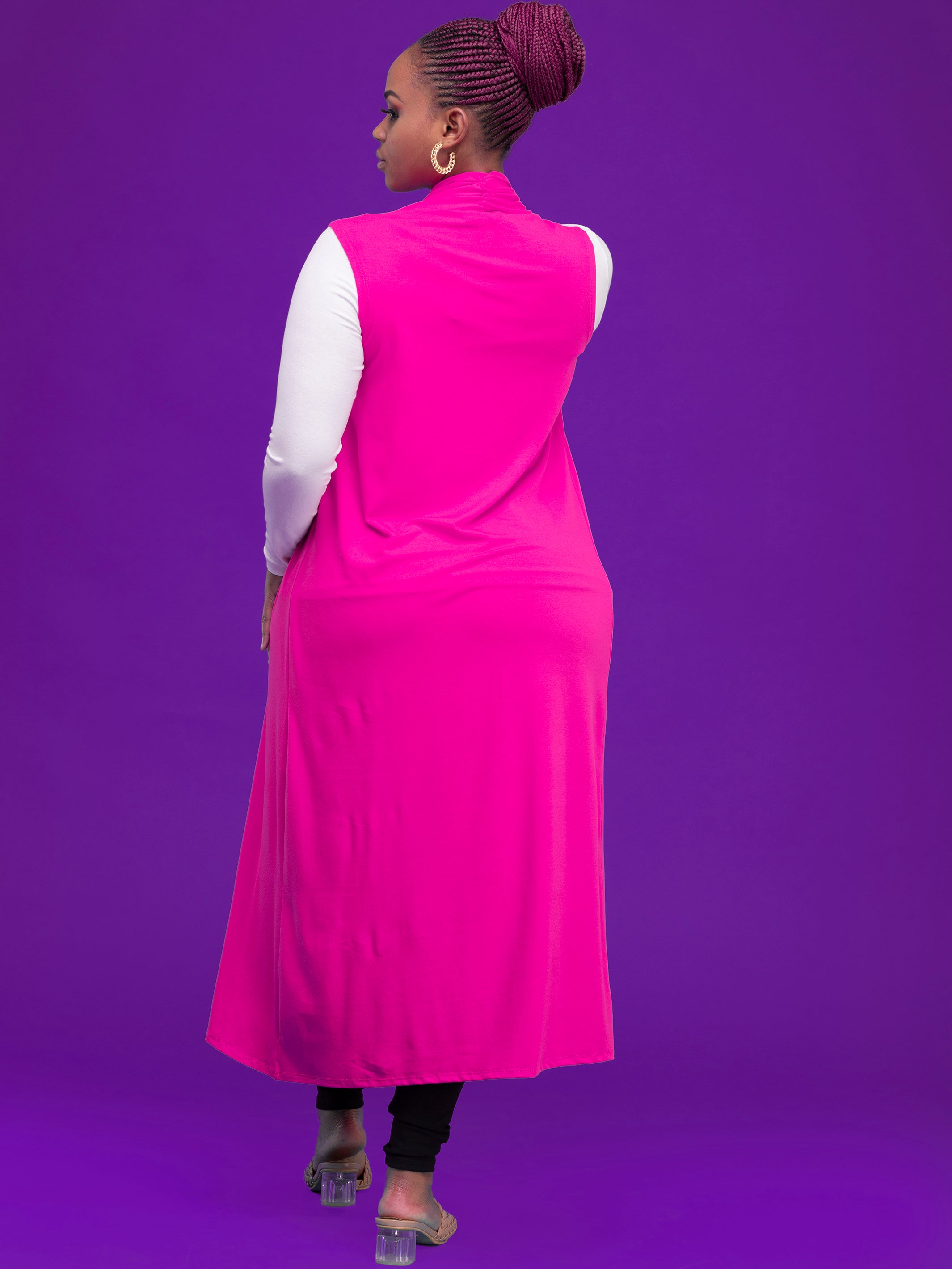 Vivo Basic Sleeveless Long Lily Waterfall - Pink