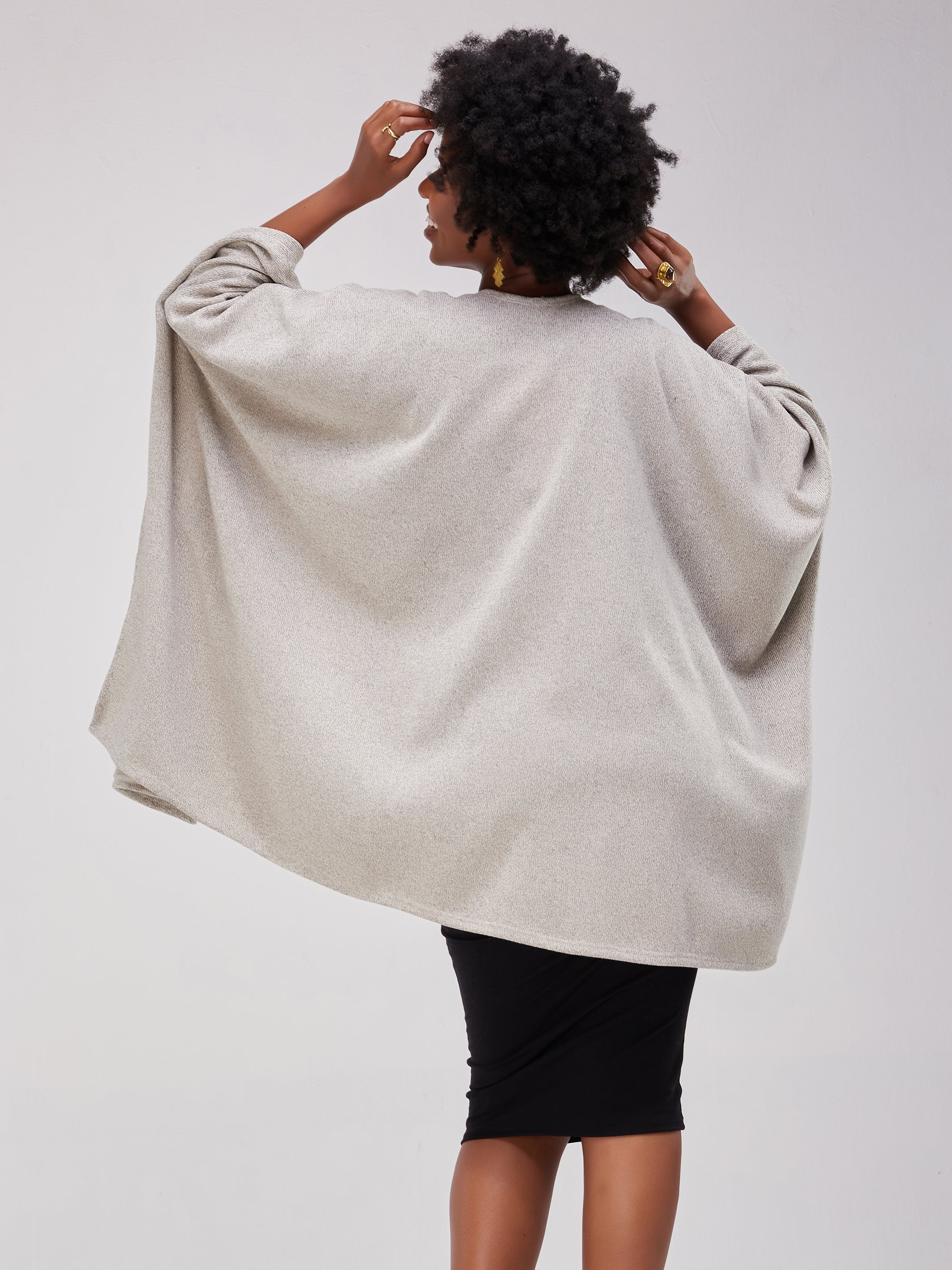 Vivo Issa Shawl Sweater - Buttermilk