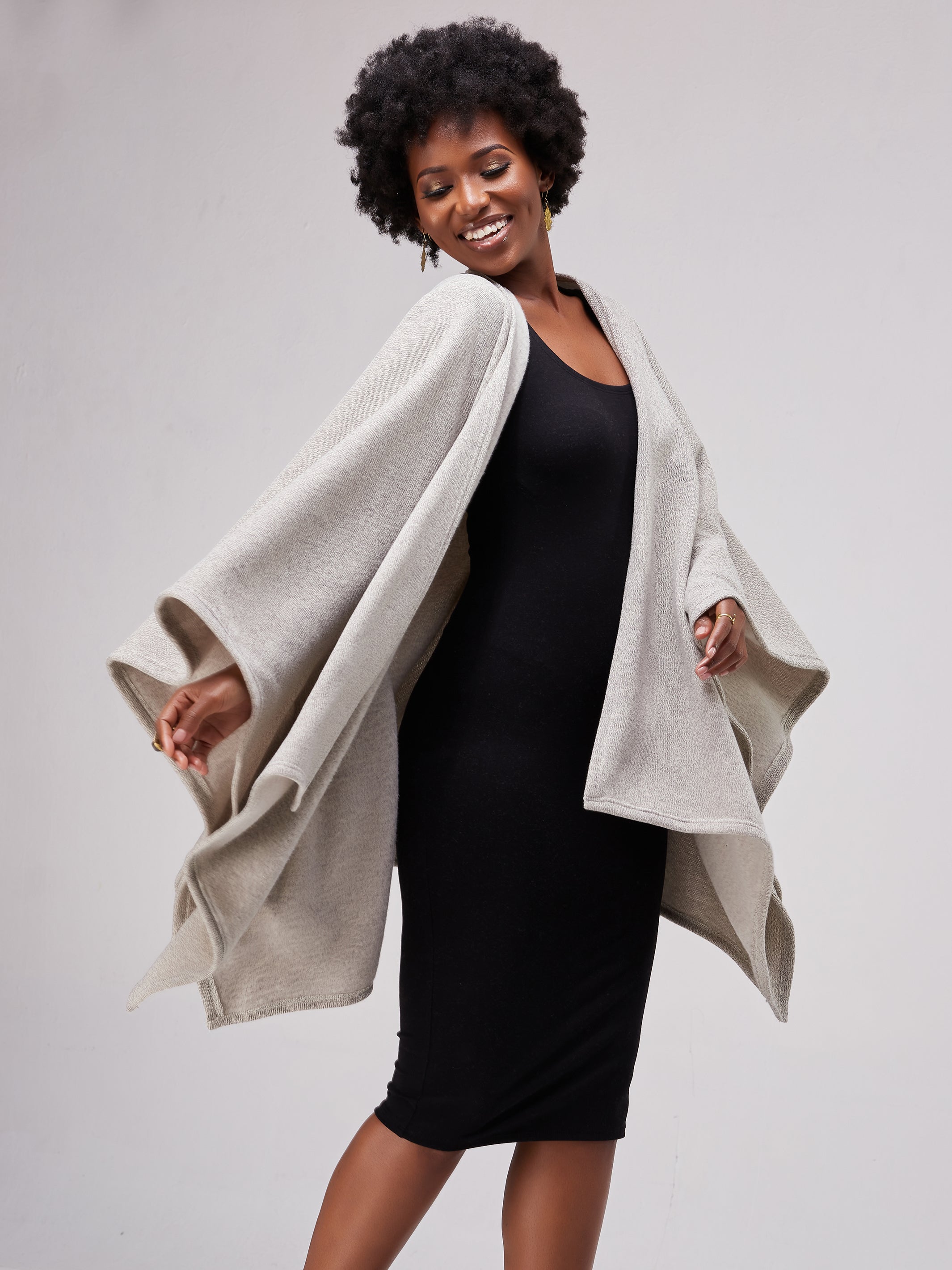 Vivo Issa Shawl Sweater - Buttermilk