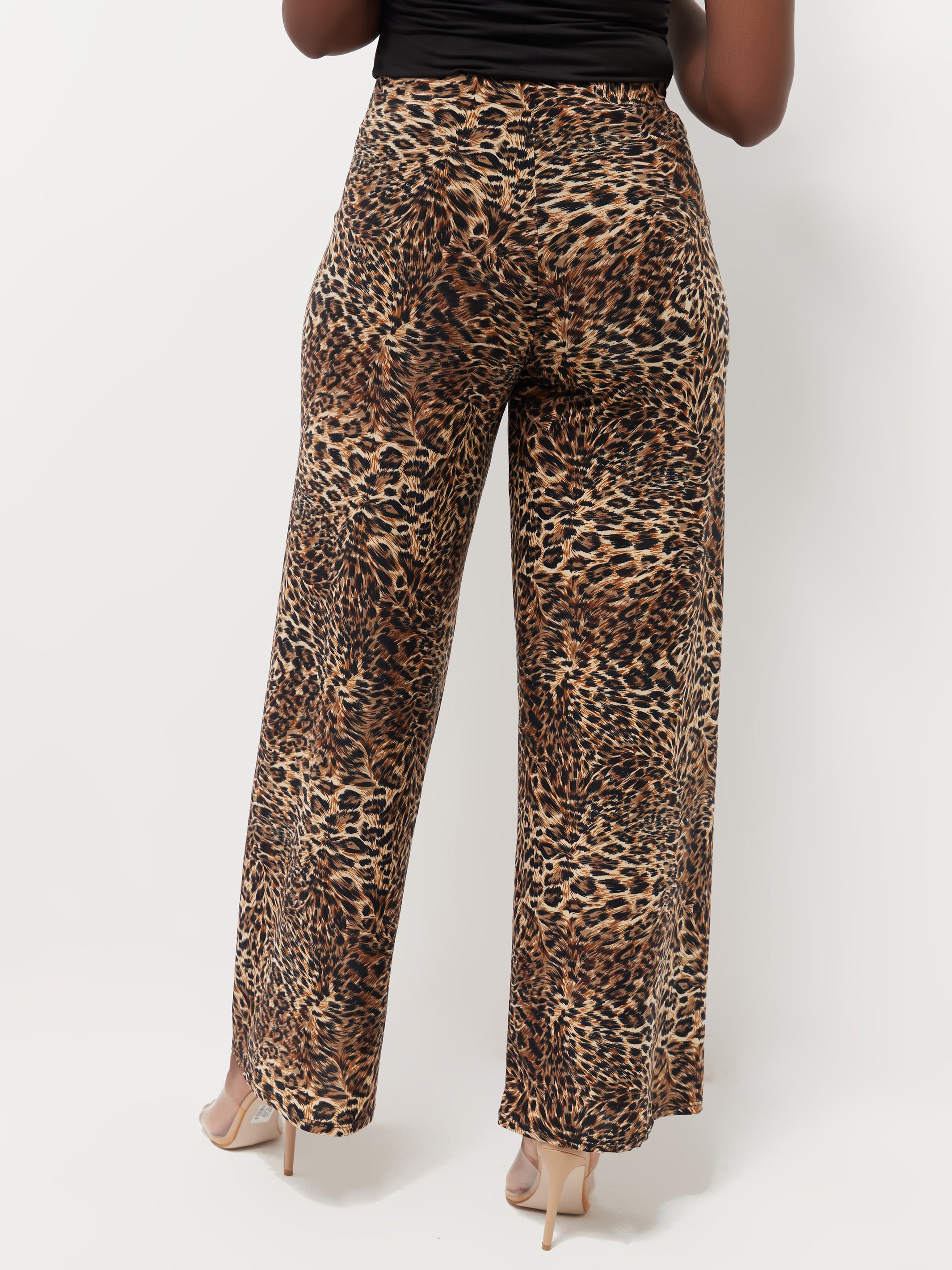Safari Naima Lined Palazzo Pants - Rust Print