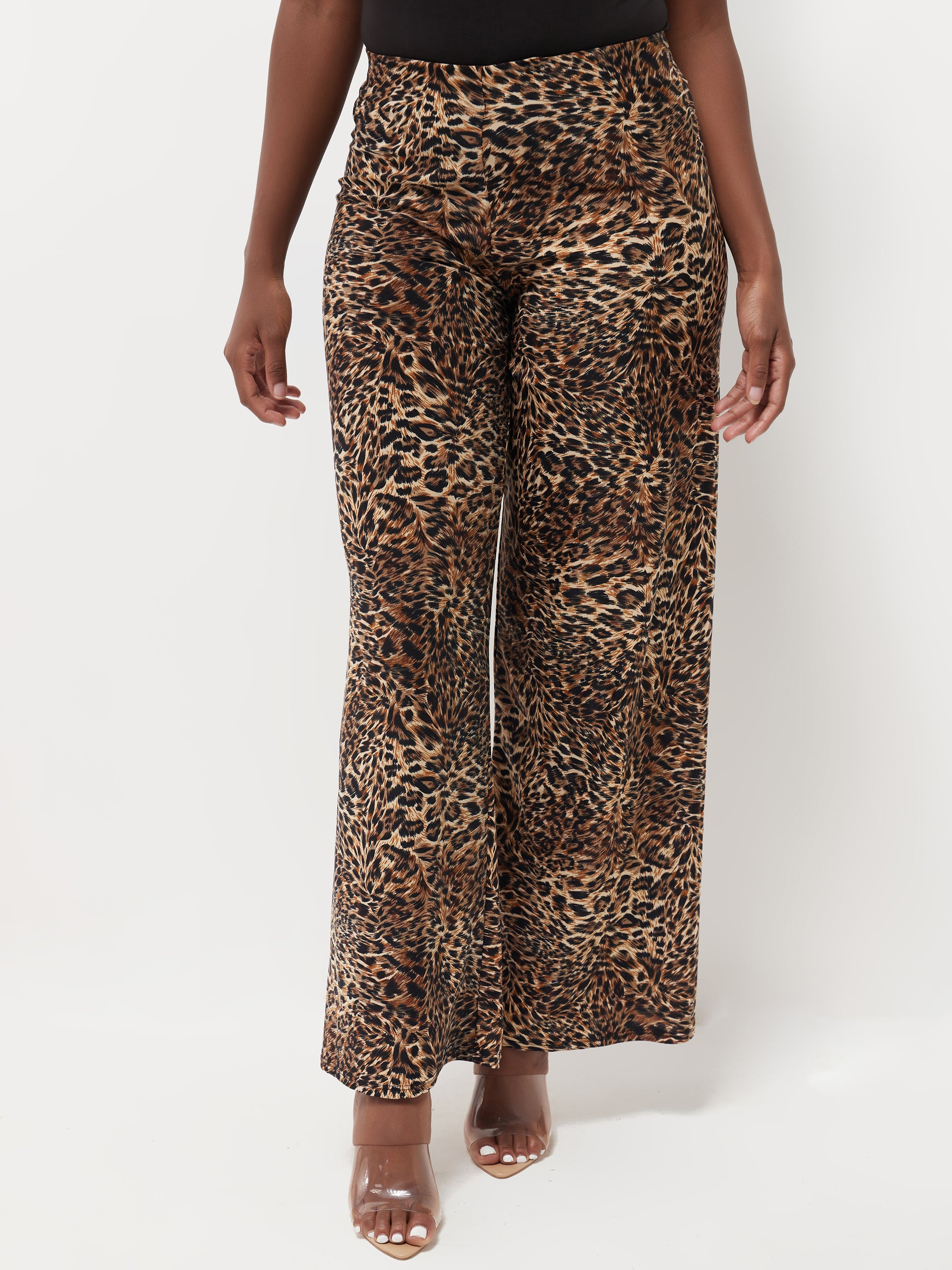 Safari Naima Lined Palazzo Pants - Rust Print