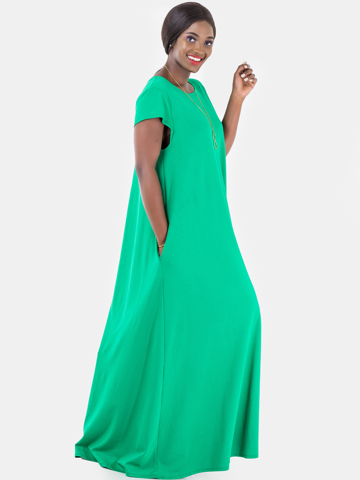Vivo Dalia Sleeveless Gathered Tent Dress - Red