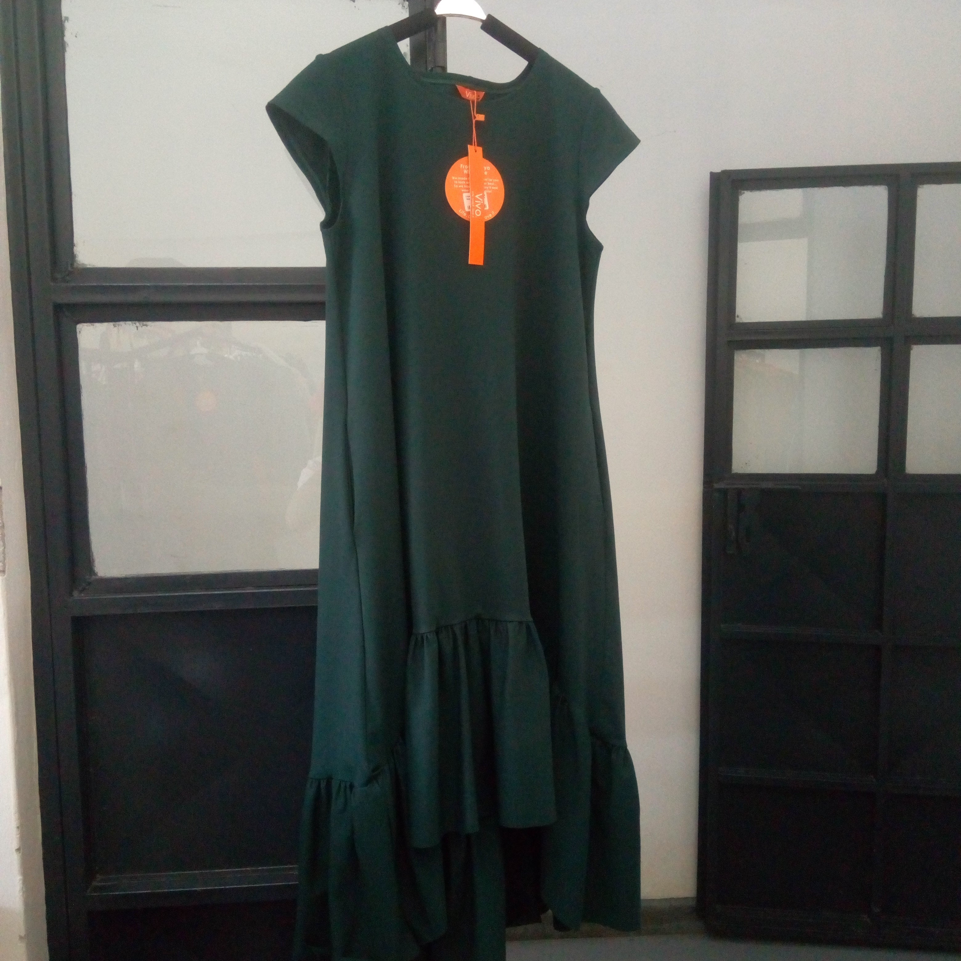 Vivo Lindi High Low Dress - Dark Green