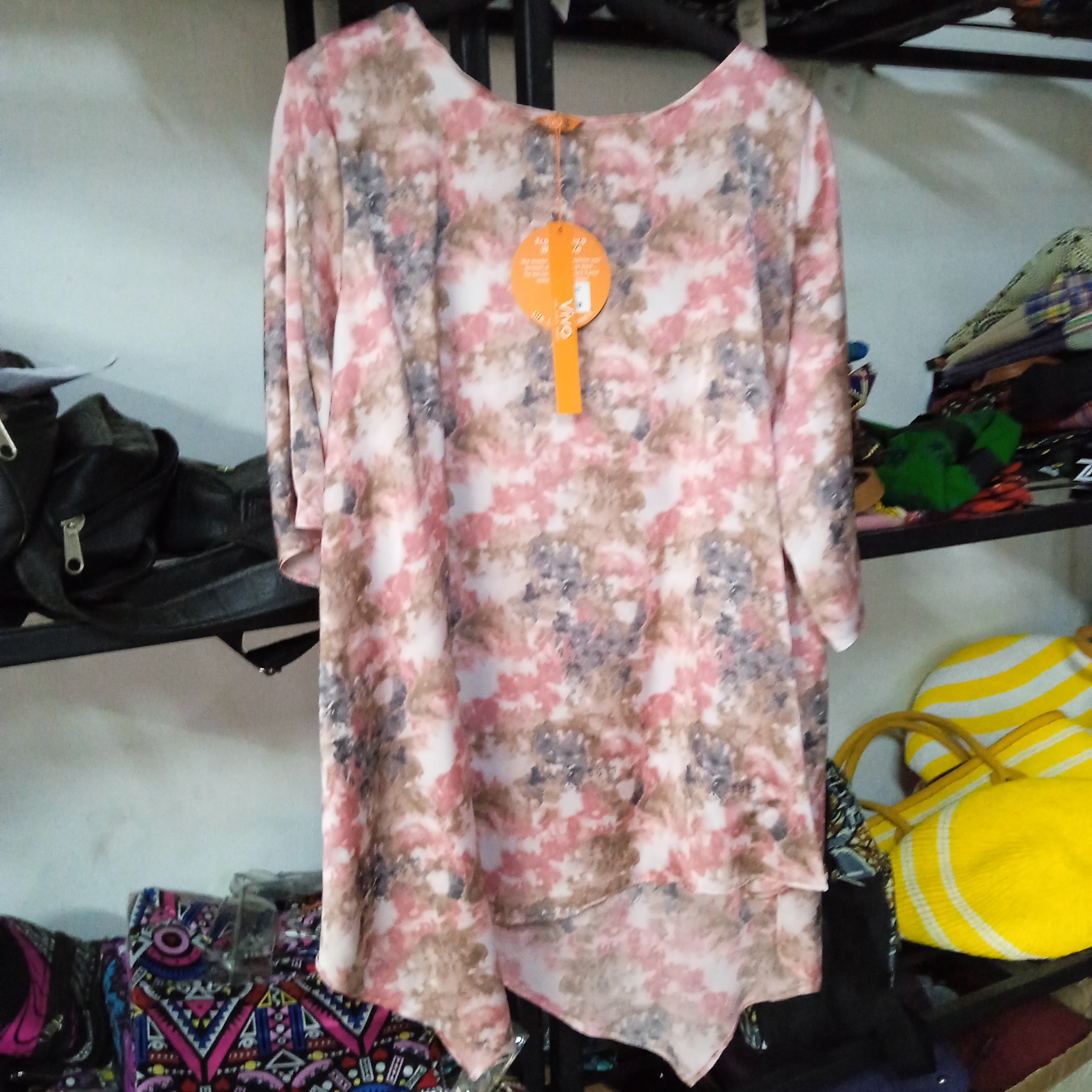 Vivo Asymetric Angel Satin Top - SAMPLE