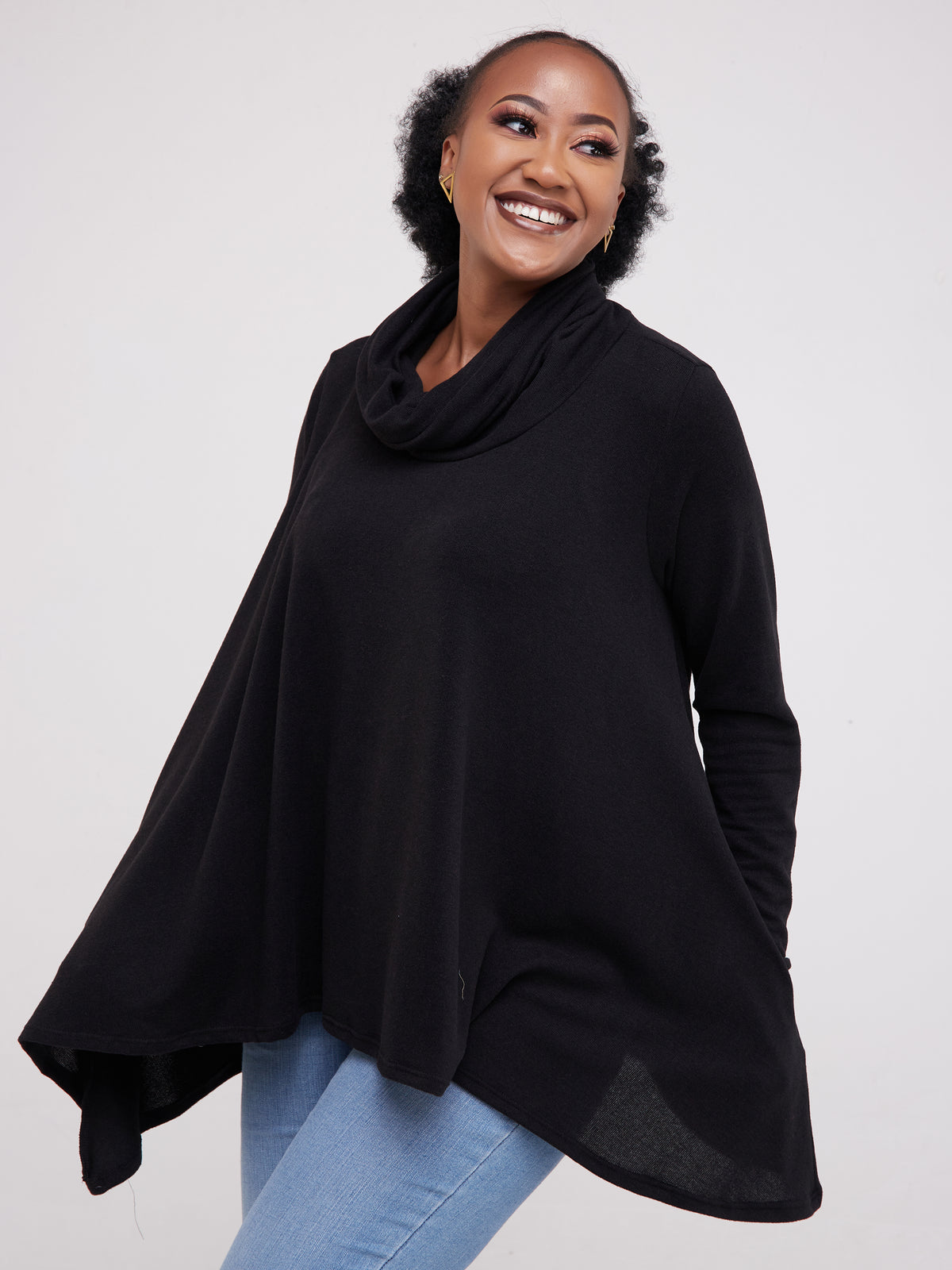 Vivo Basic Open Kaftan - Mustard / Black Print