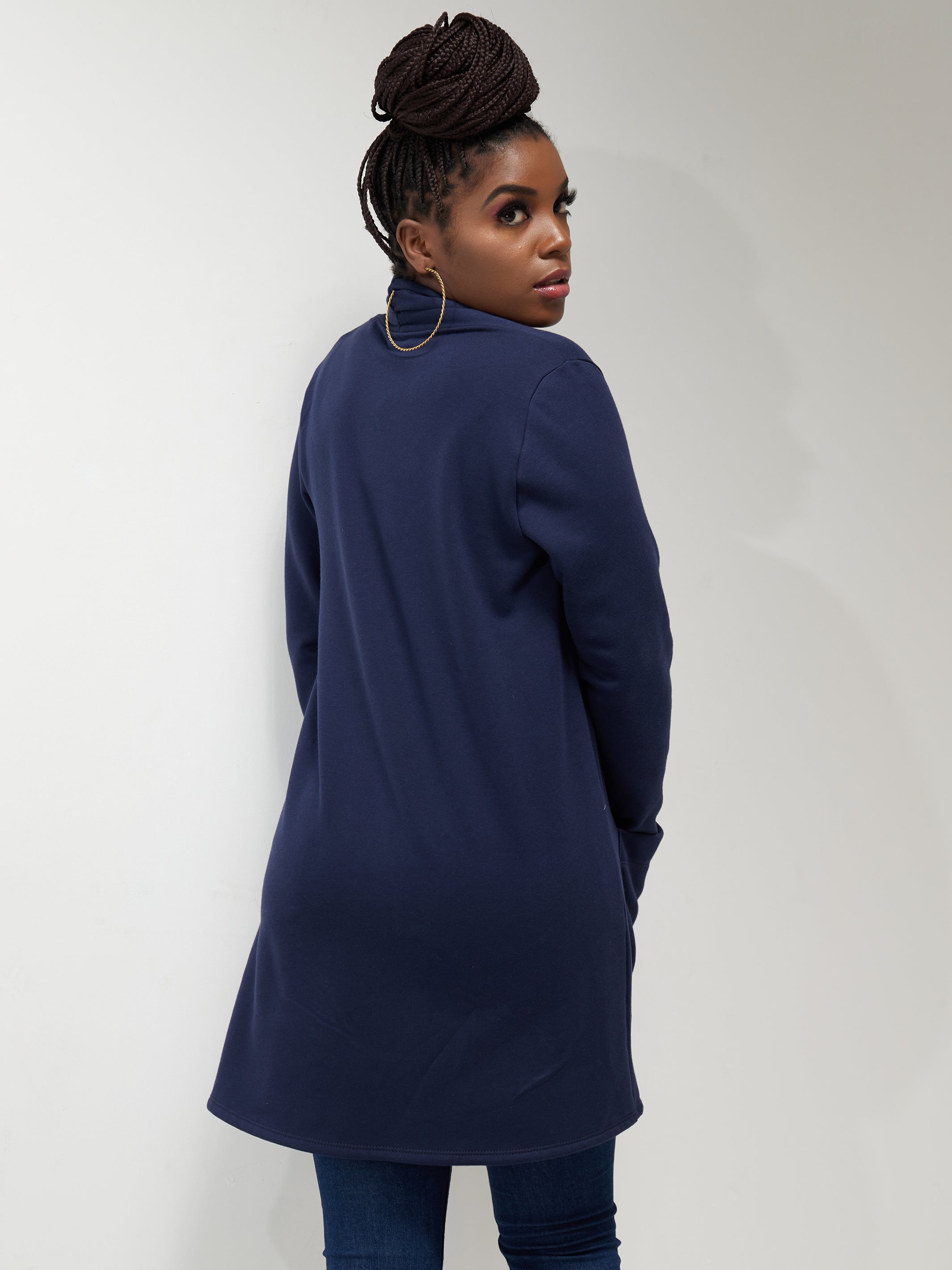 Vivo Fanah Long Sleeved Waterfall - Navy Blue