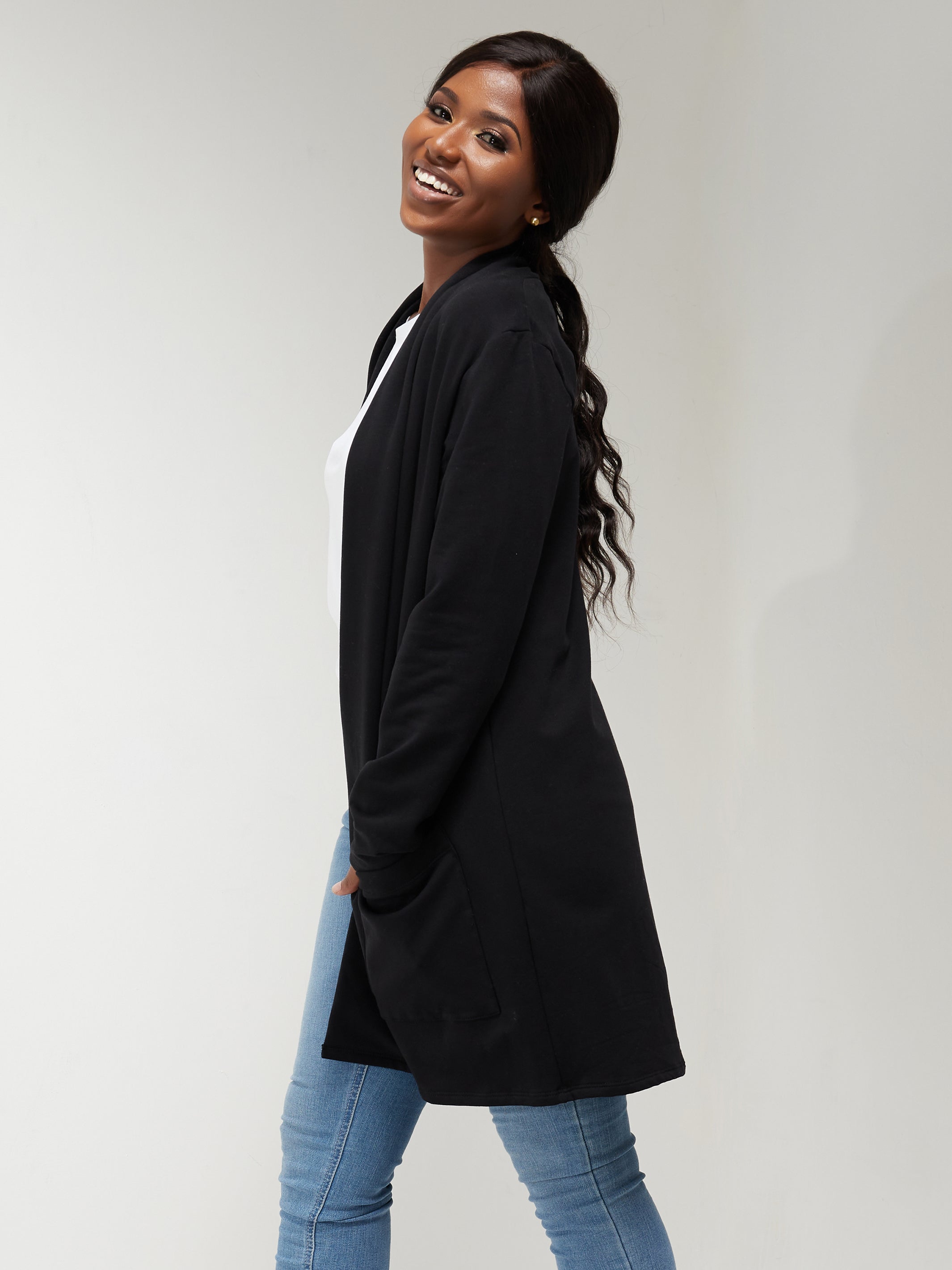 Vivo Fanah Long Sleeved Waterfall - Black