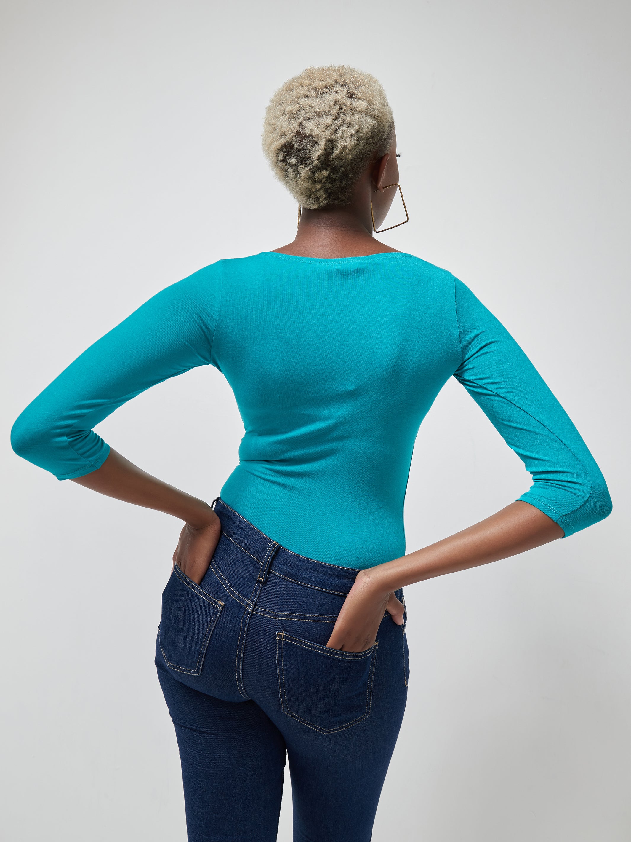 Vivo Basic 3/4 Sleeved Bodysuit - Sea Green