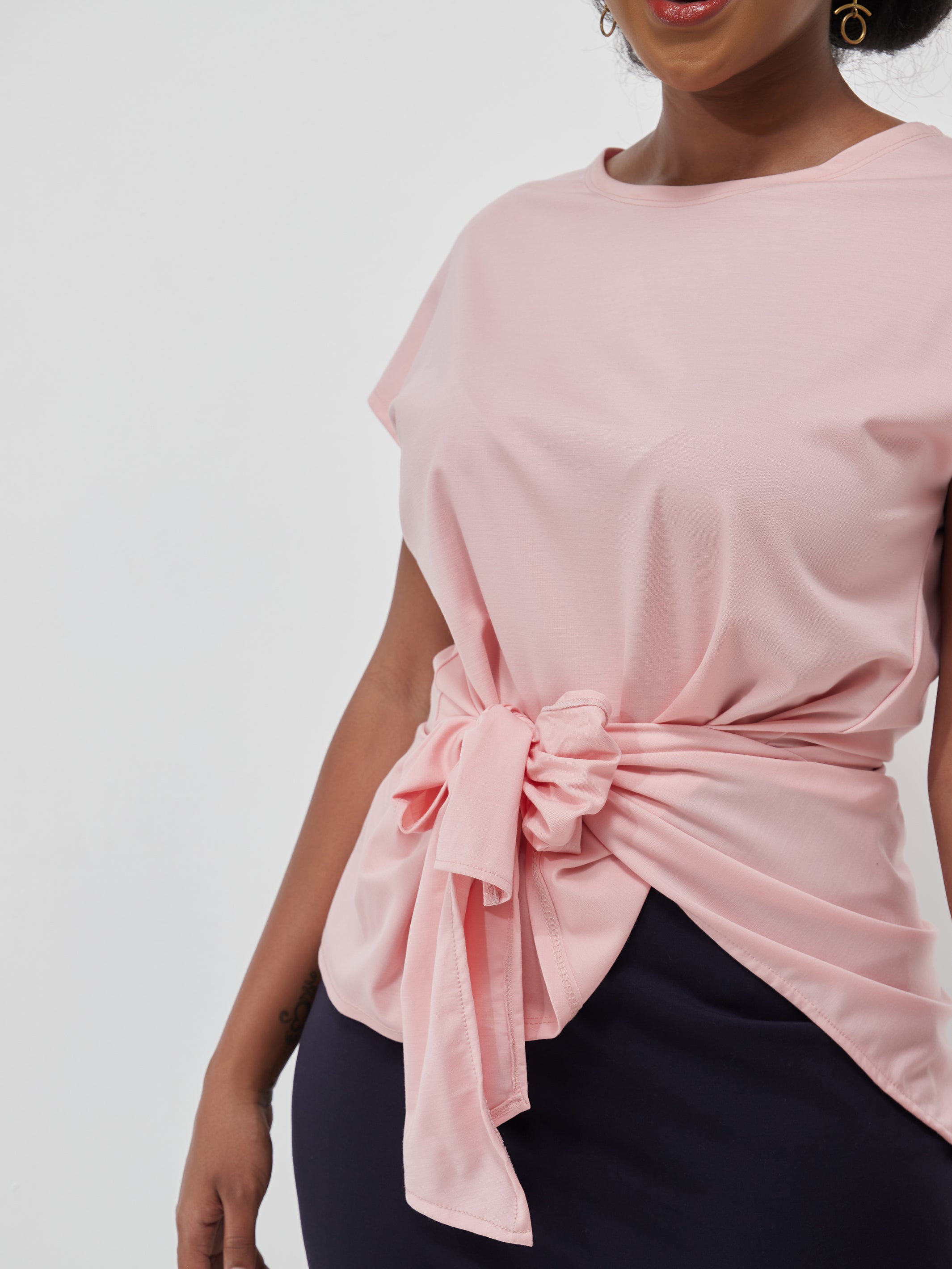 Vivo Waridi Asymmetric Top - Light Pink