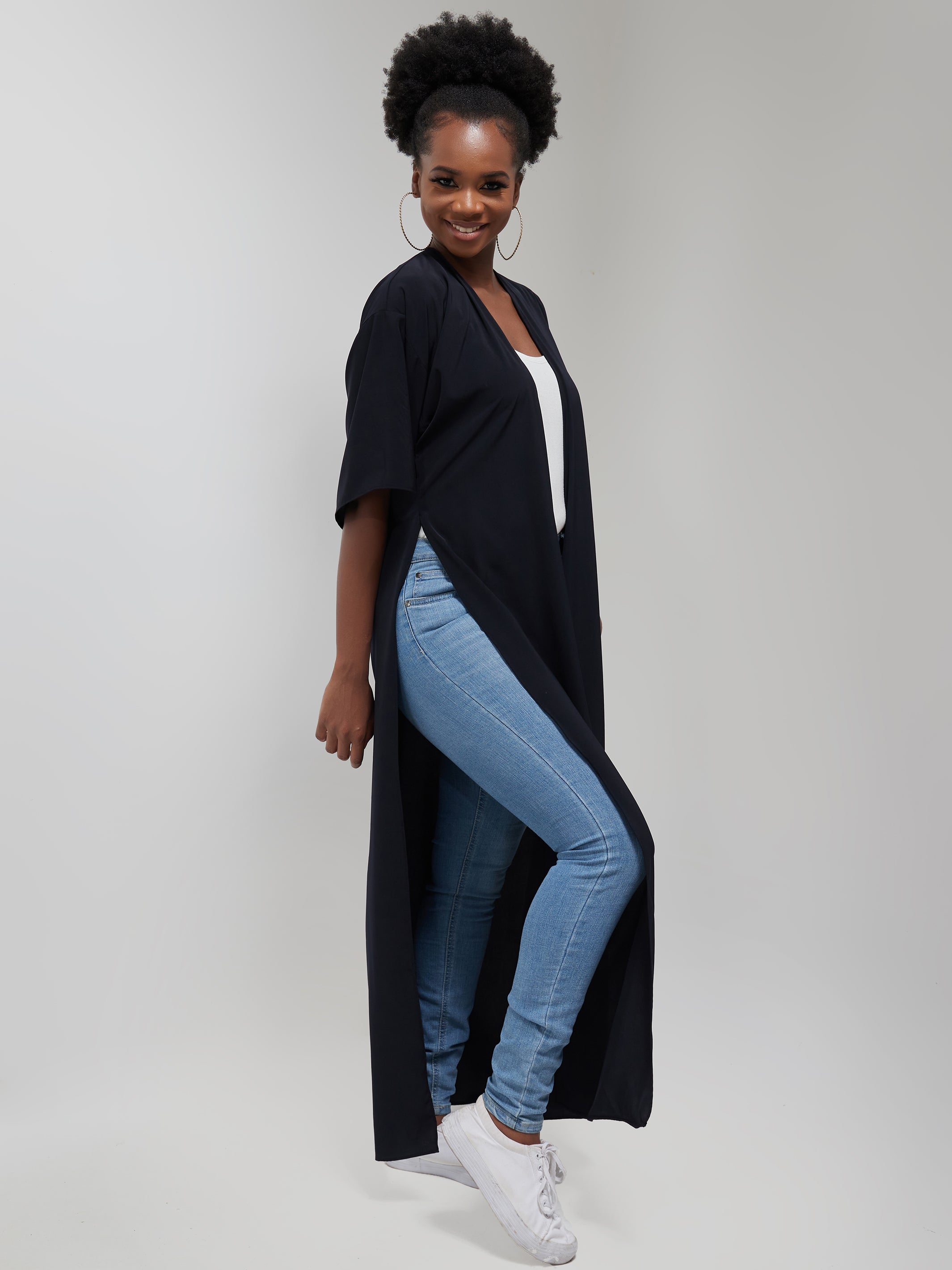 Safari Naima Kimono - Navy Blue