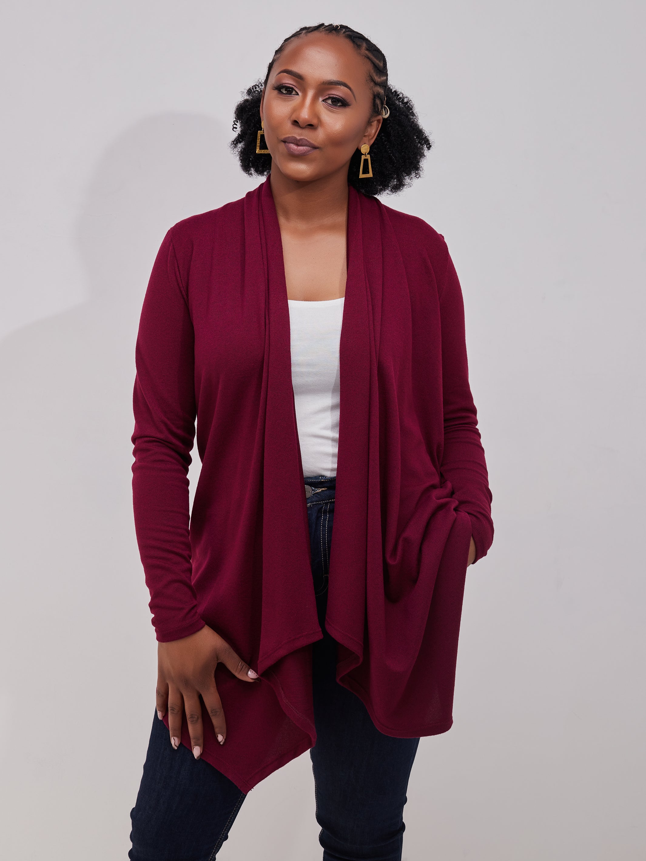Vivo Basic Joy Sweater - Maroon