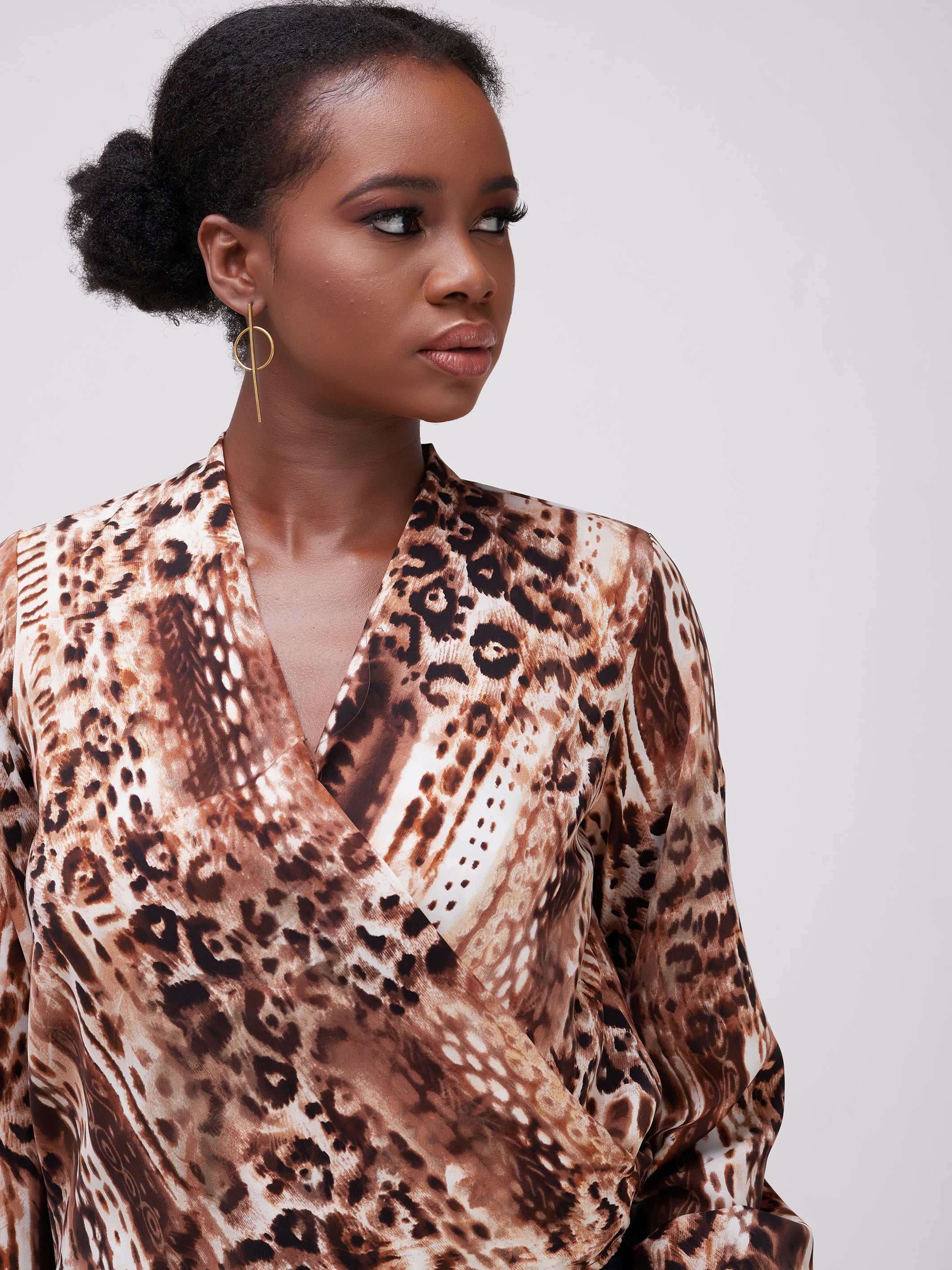 Safari Talek Lap - Over Top - Taupe Tiger Print