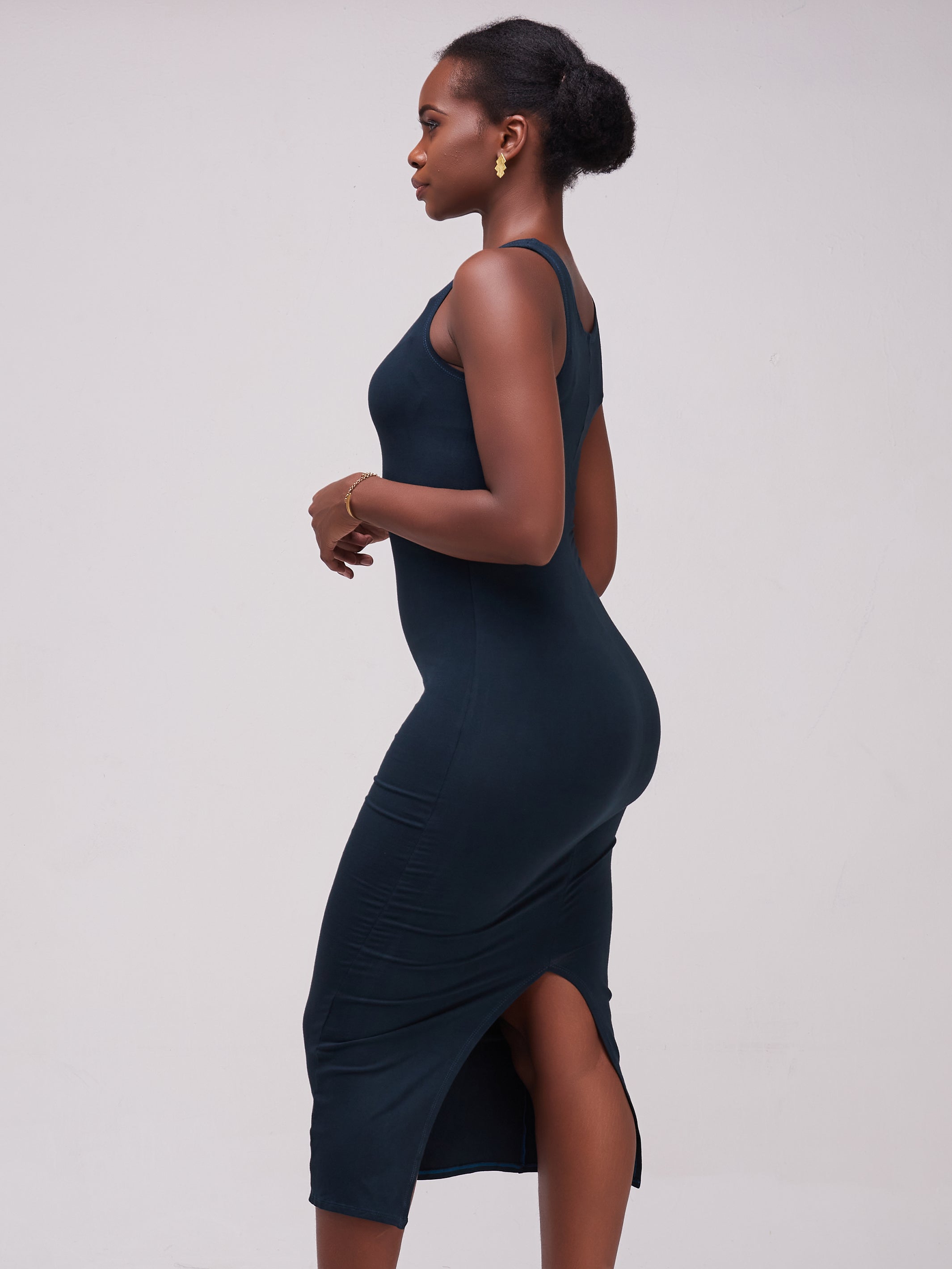Vivo Basic Sleeveless Kim Bodycon - Dark Green