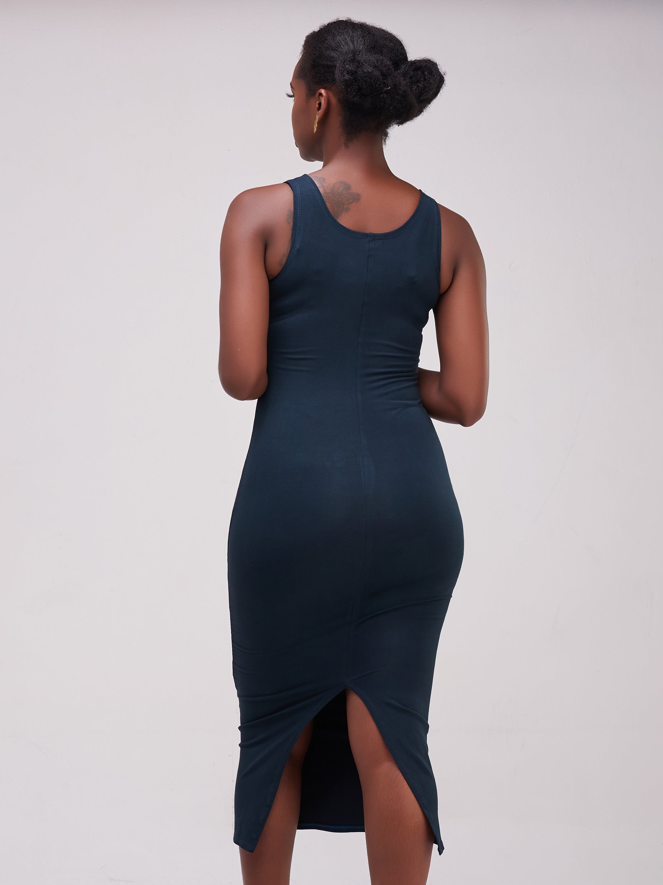 Vivo Basic Sleeveless Kim Bodycon - Dark Green
