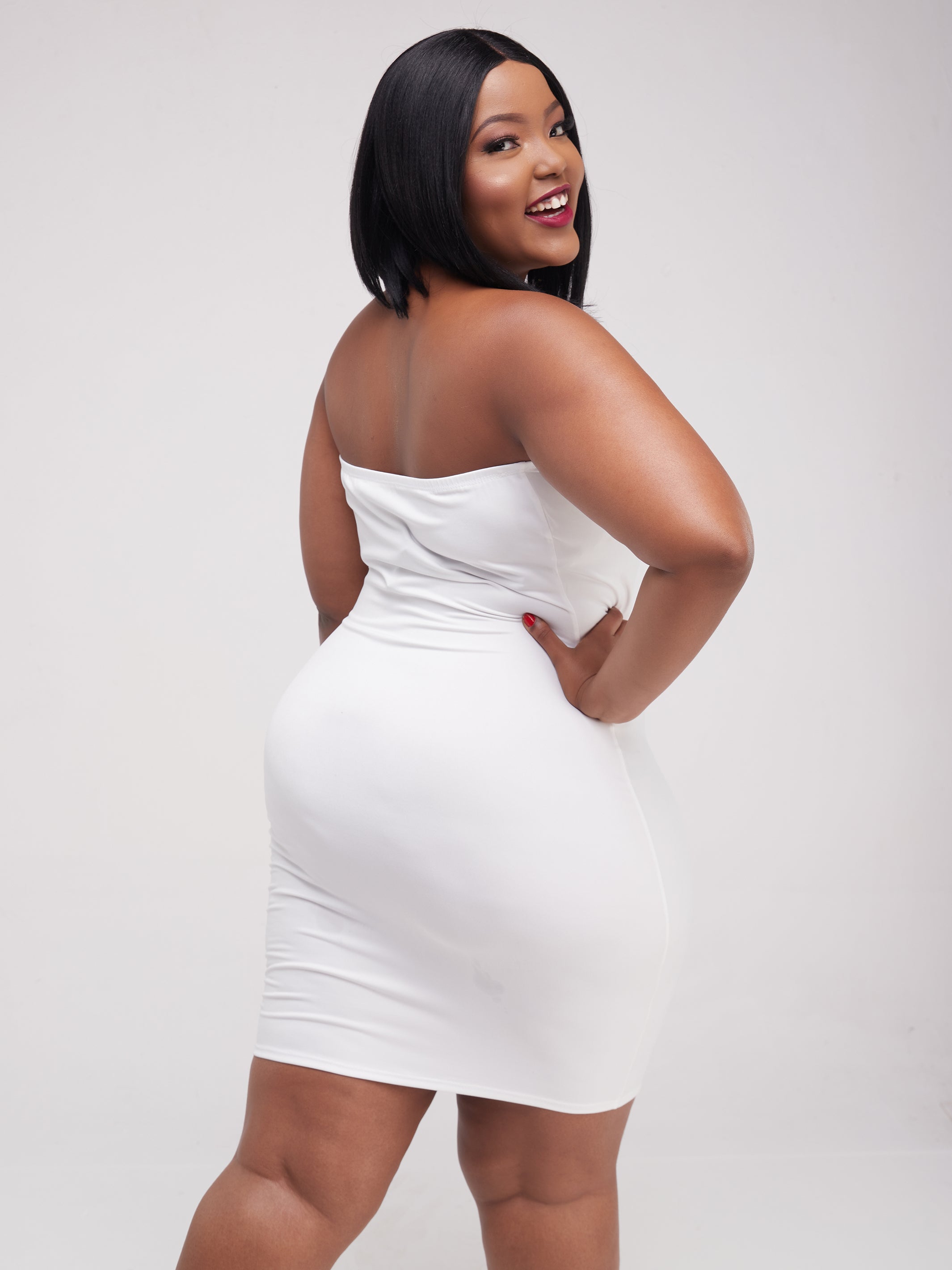 Zoya Essentials Strapless Mini Bodycon - White
