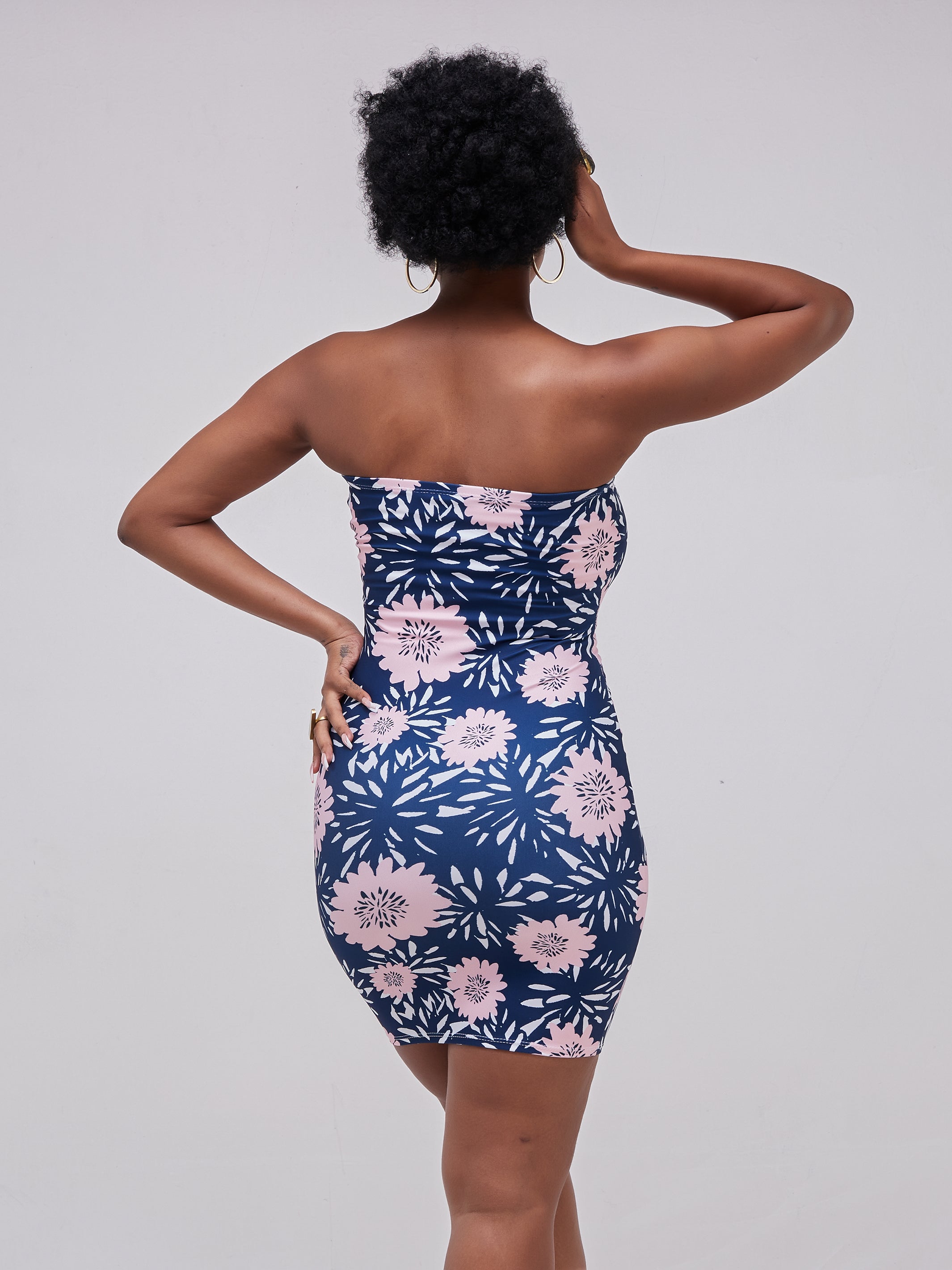 Zoya Essentials Strapless Mini Bodycon - Pink Daffodils
