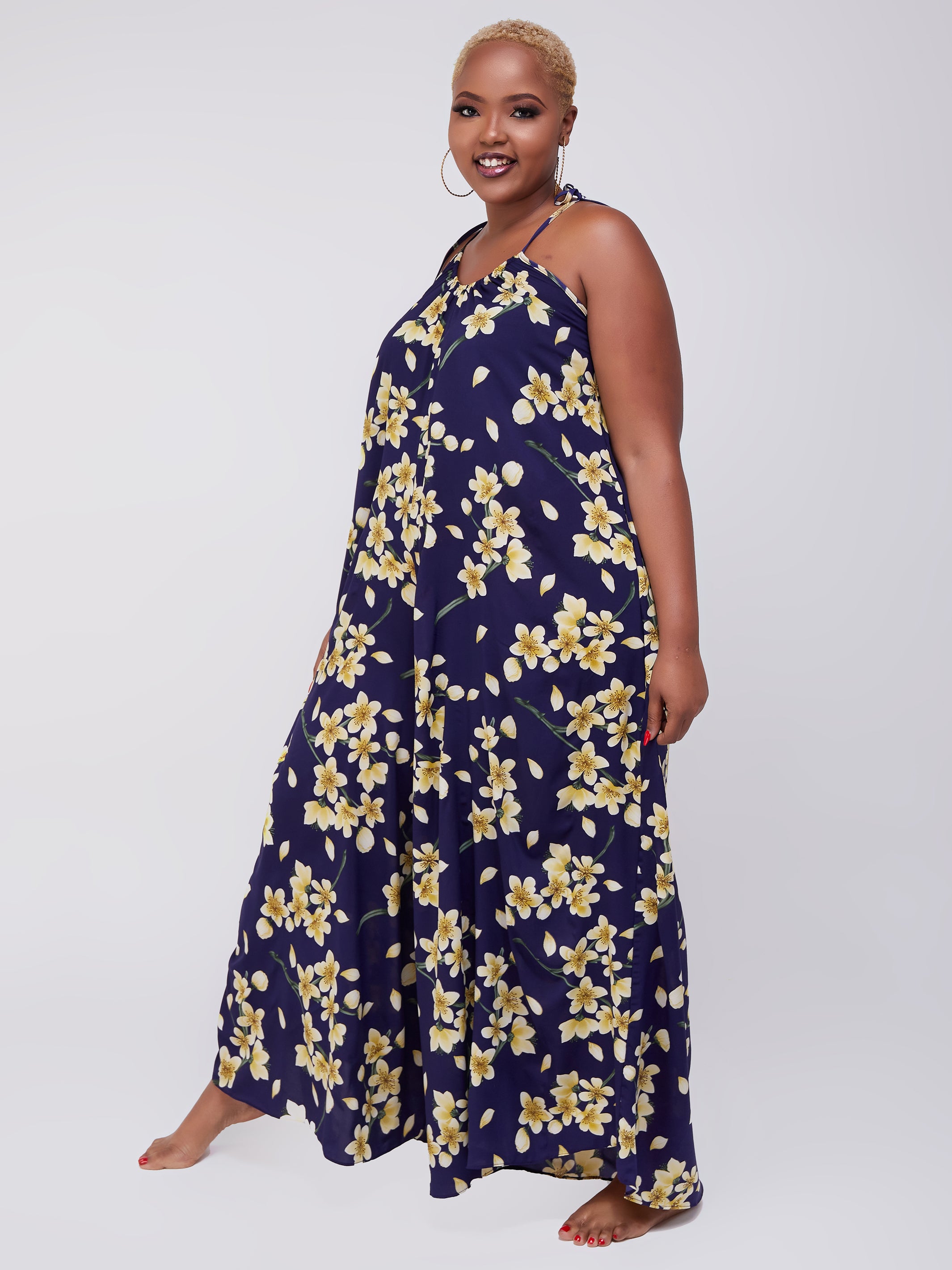 Safari Maisha Strappy Jumpsuit Cover-Up - Purple Floral Print