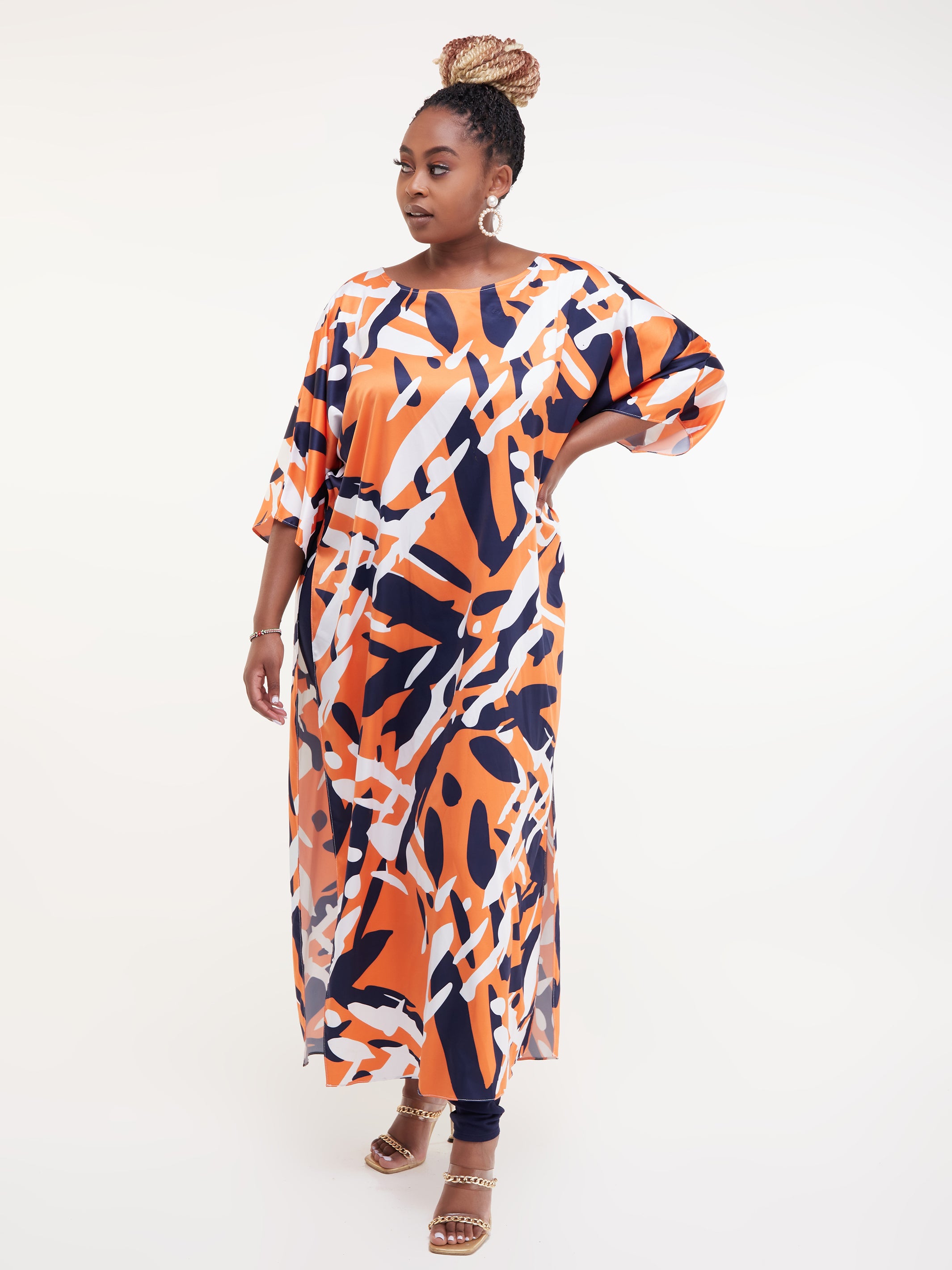Vivo Lani Maxi Top - Orange Print