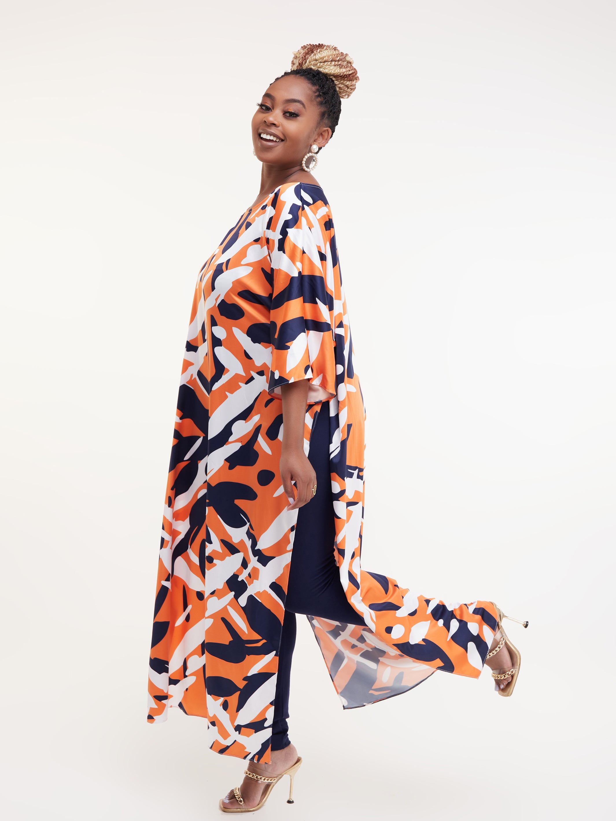 Vivo Lani Maxi Top - Orange Print