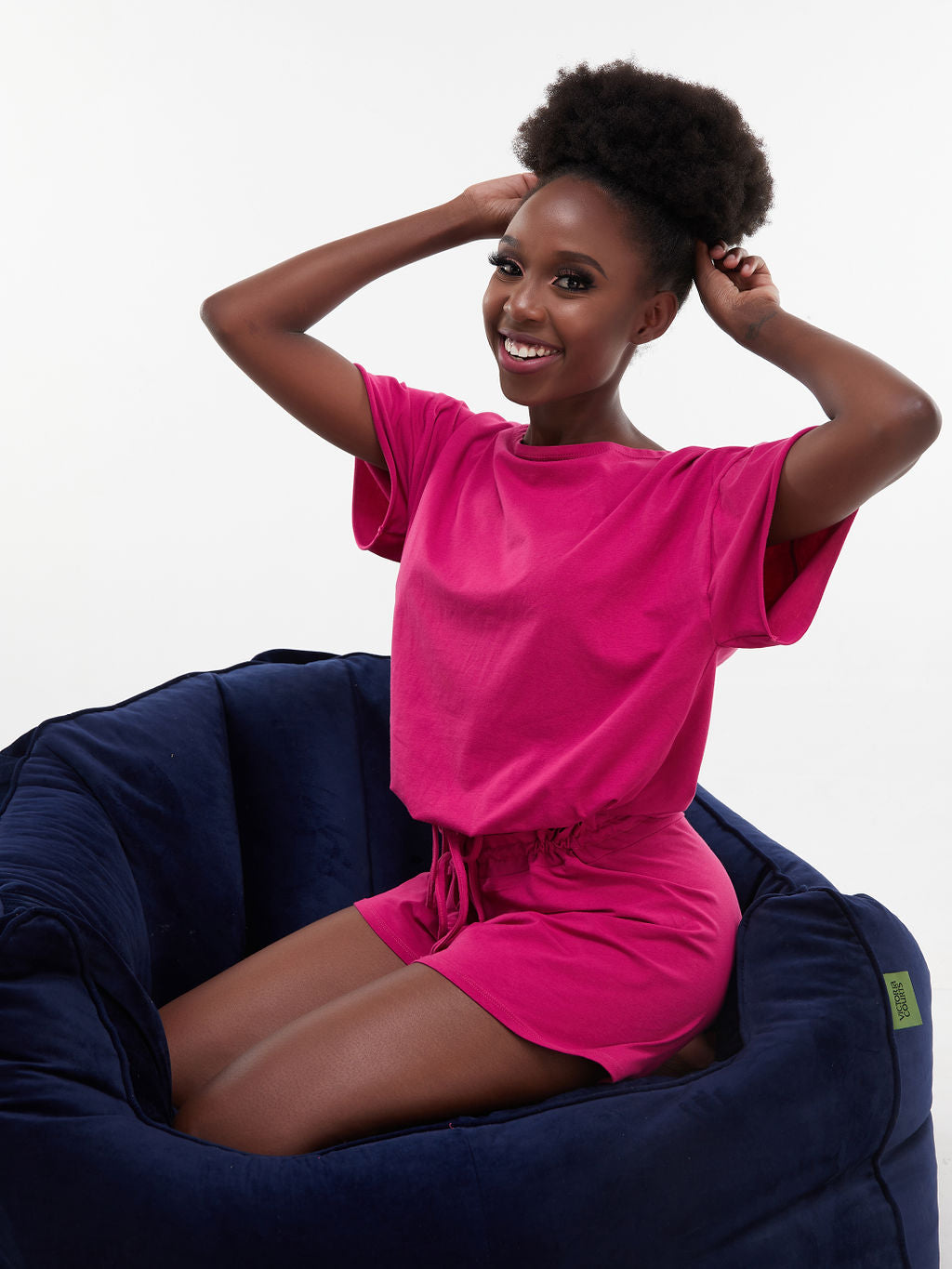 Zoya Chill Drawstring Crop Top - Fuschia