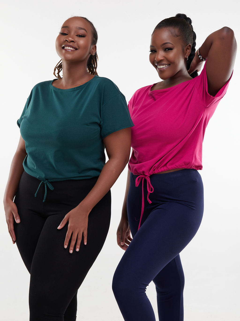 Zoya Chill Drawstring Crop Top - Dark Green