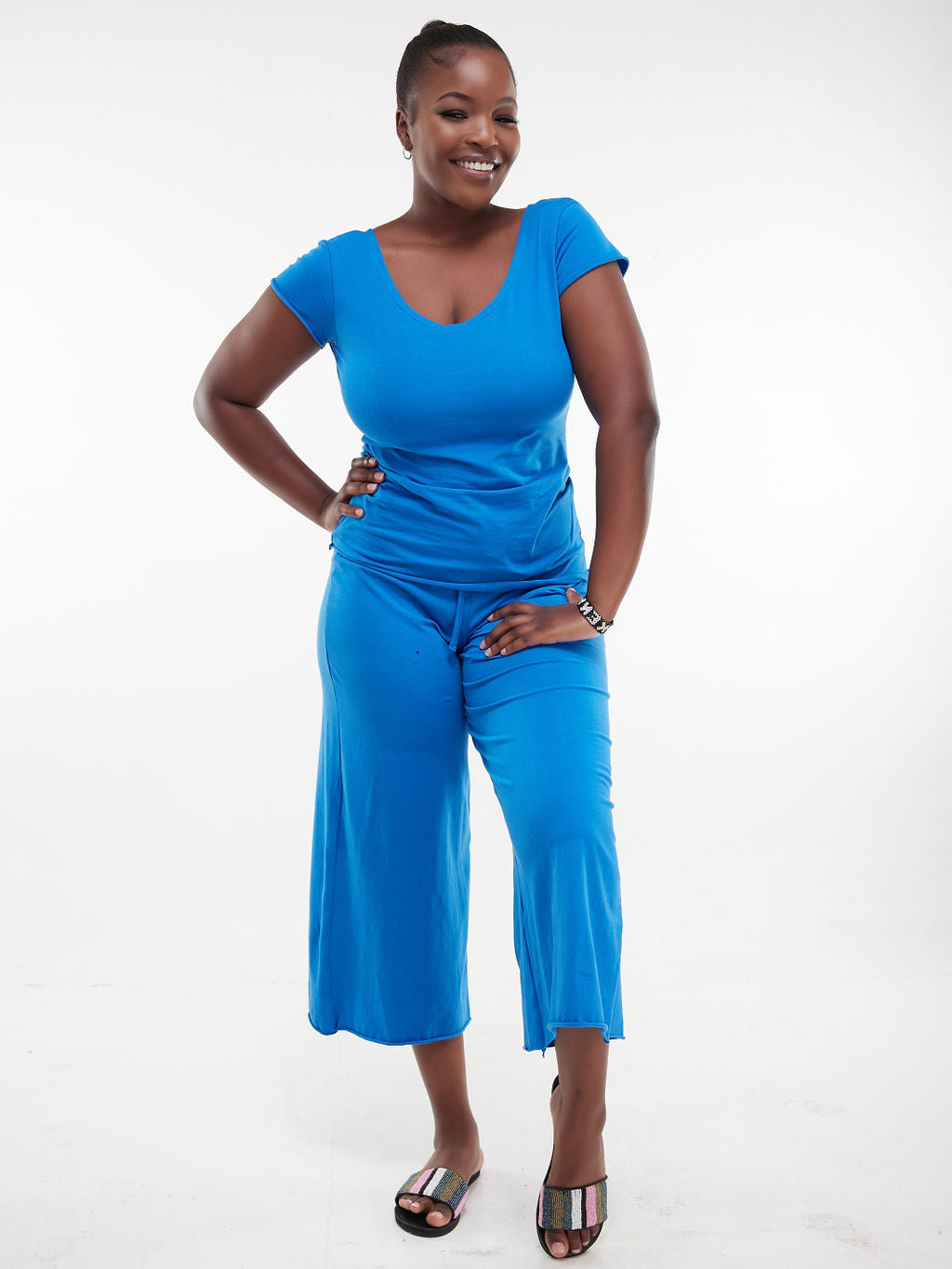 Zoya Chill Capri Pants - Blue