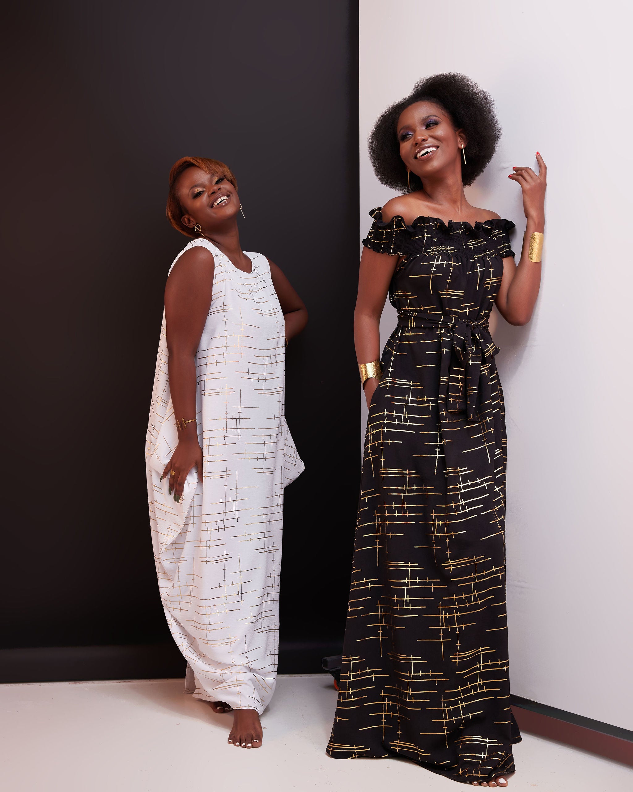 Vivo Hera Off Shoulder Maxi Dress - Black