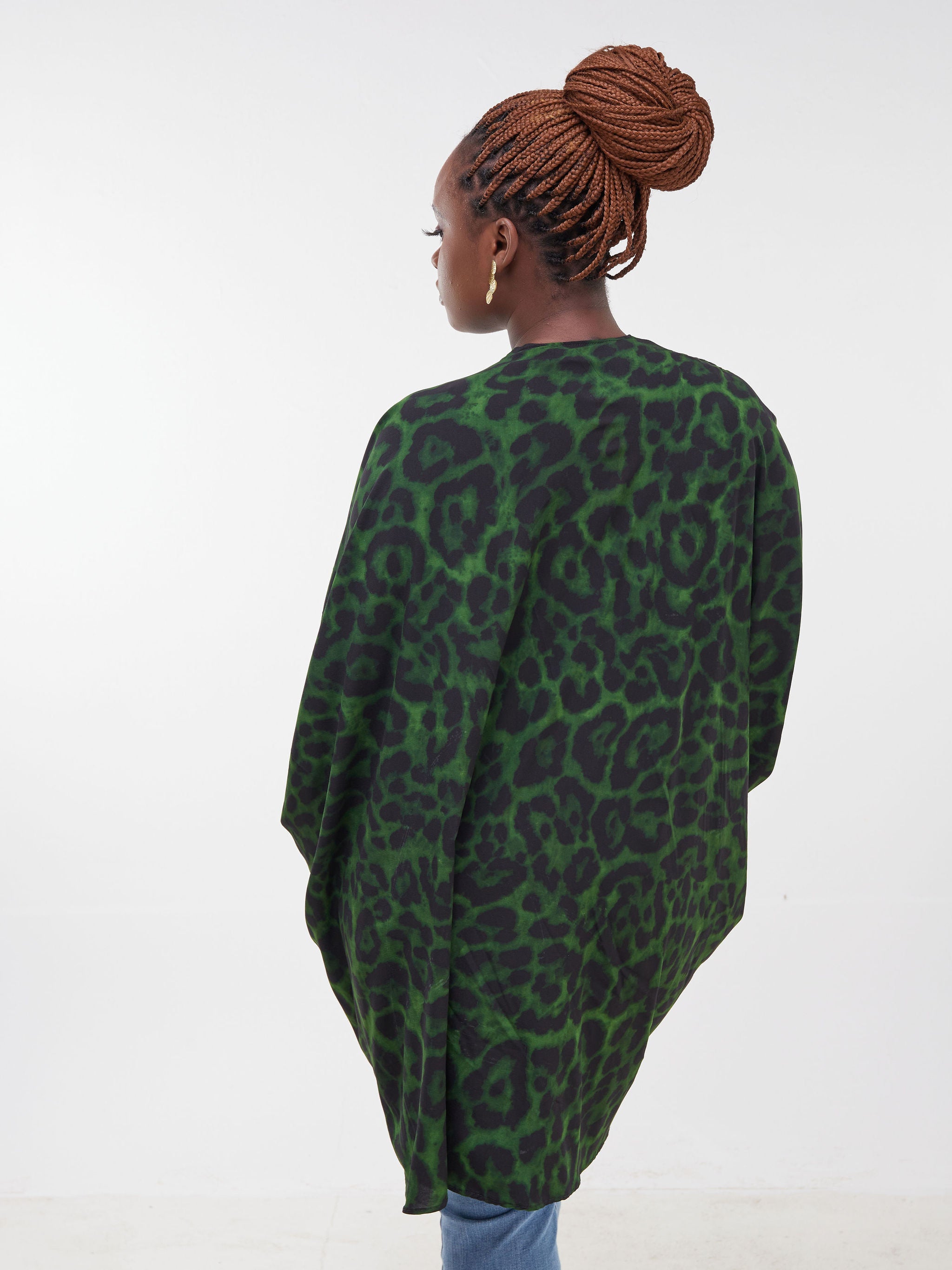 Safari Maisha Butterfly Waterfall - Dark Green Animal Print
