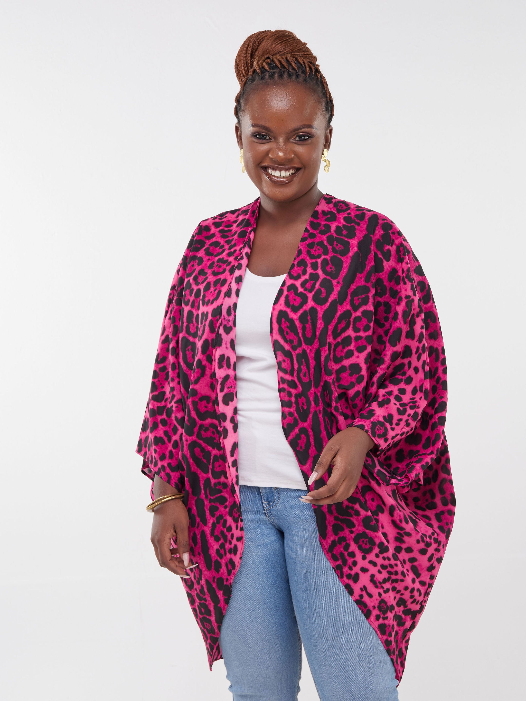 Safari Maisha Butterfly Waterfall - Pink Animal Print