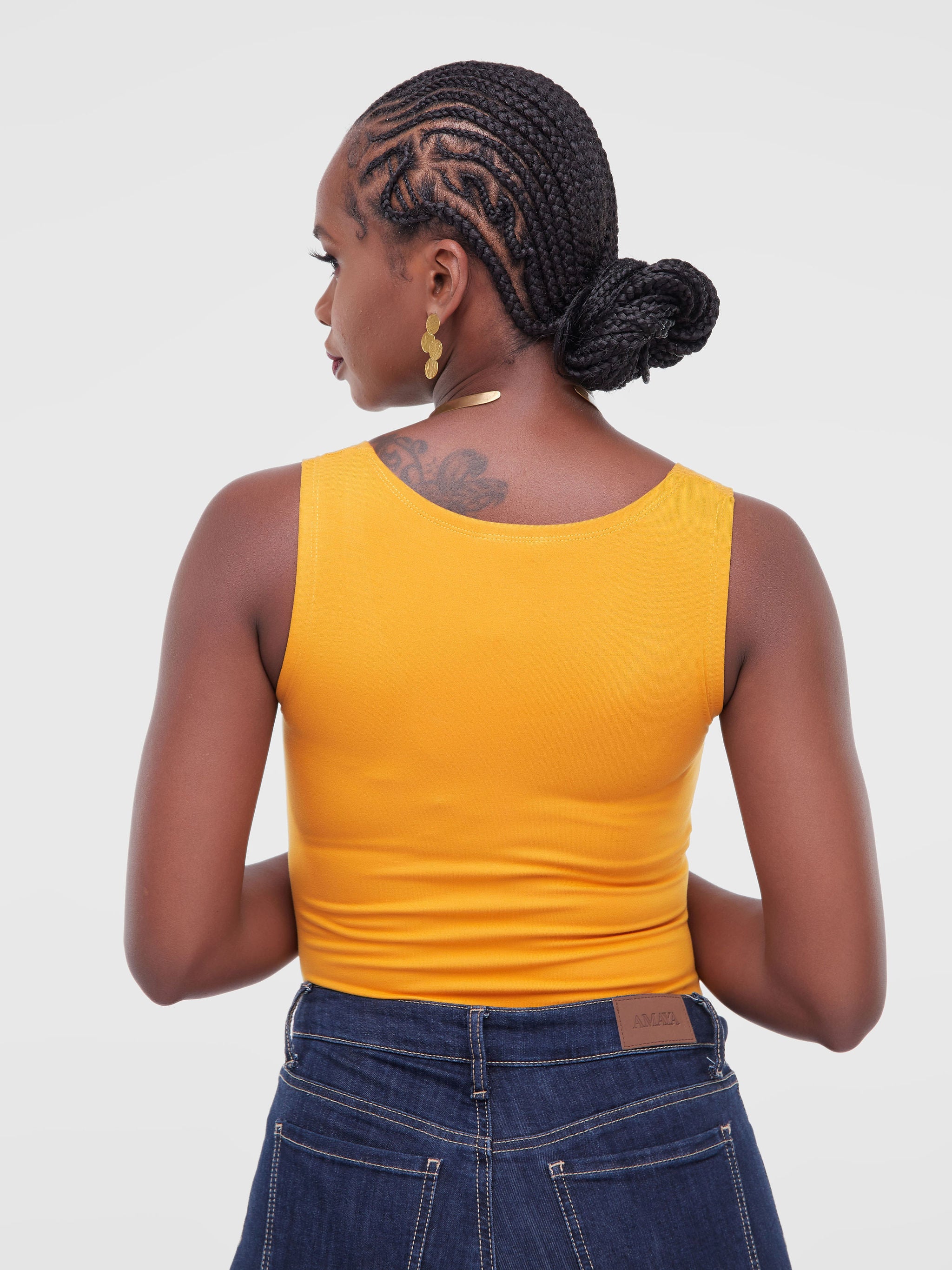 Vivo Basic RT Sleeveless Bodysuit - Mustard